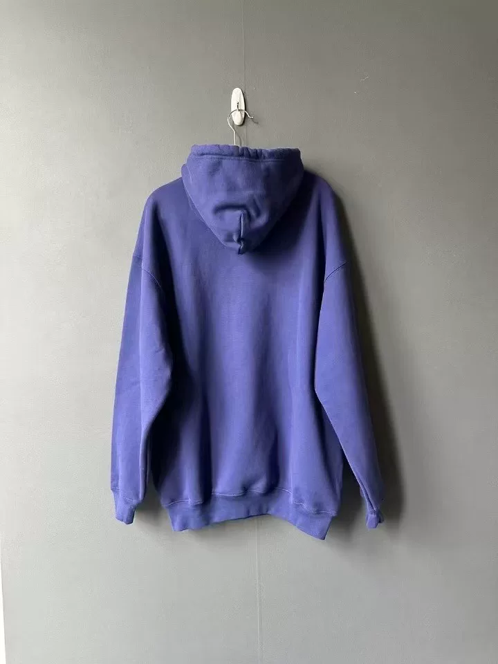 Balenciaga Blue Logo Letter Hoodie — front