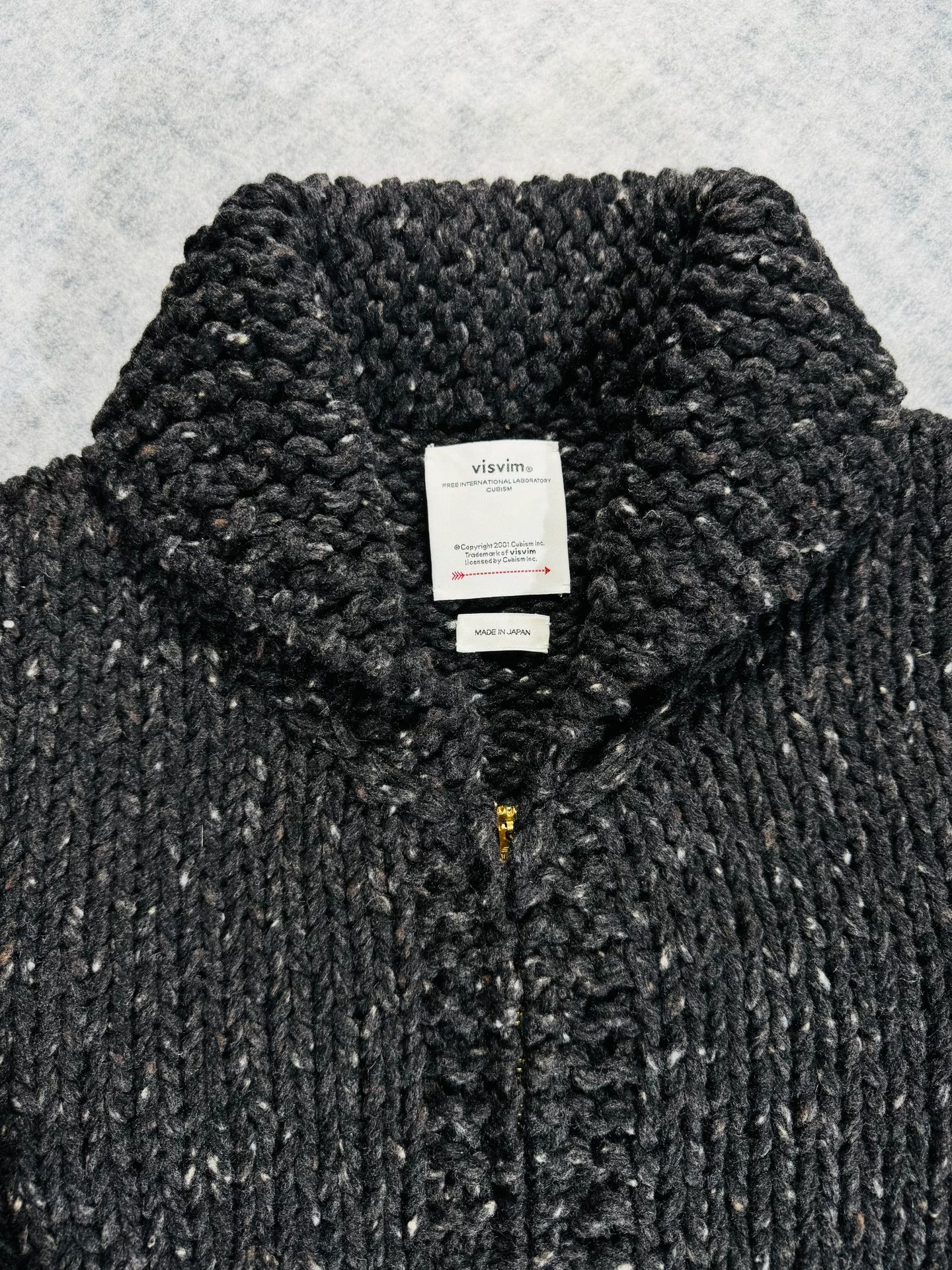 visvim cowichan hand knit 24aw sweater — back