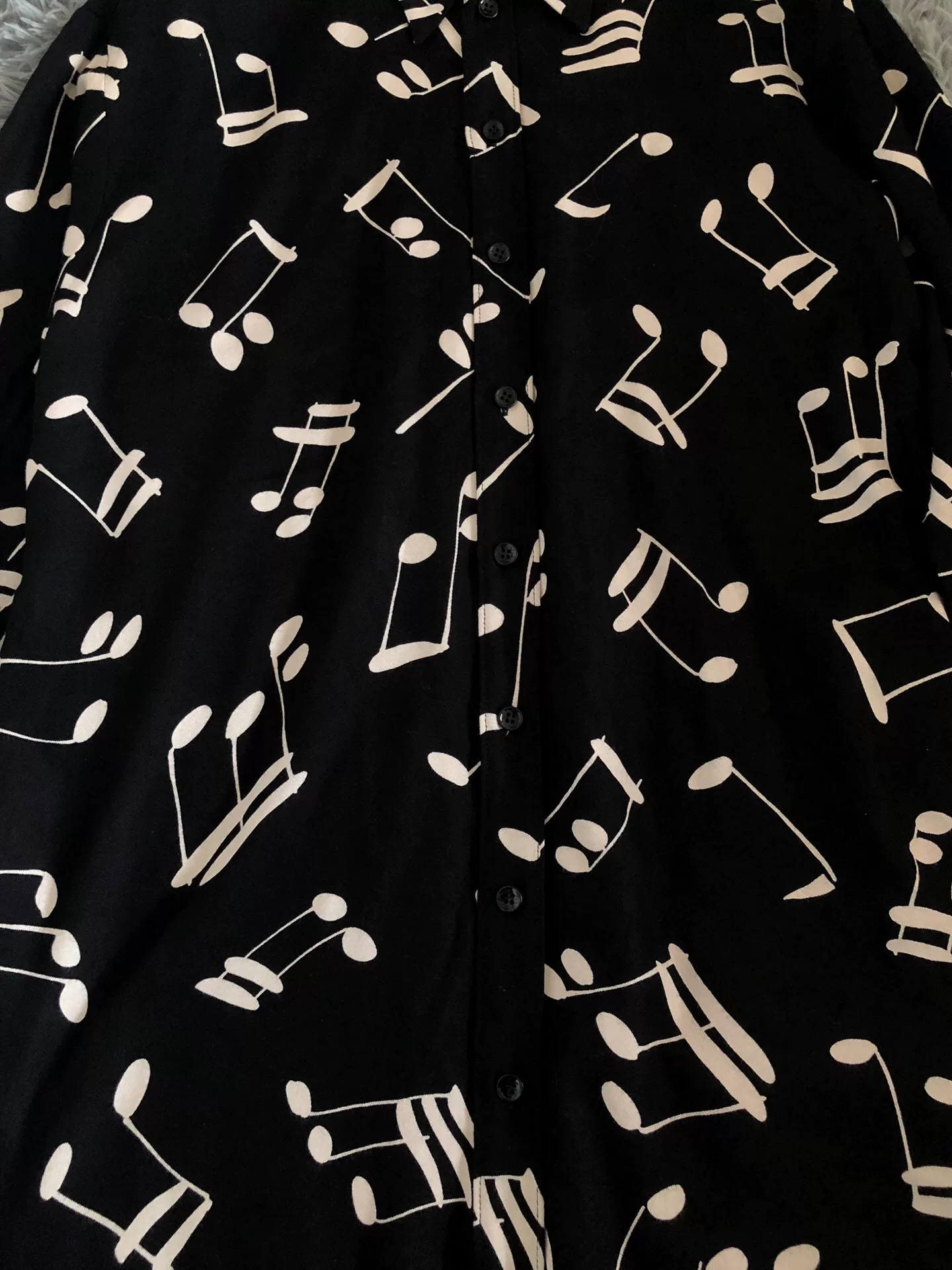 Saint Laurent 16FW Music Note Shirt Dress — front