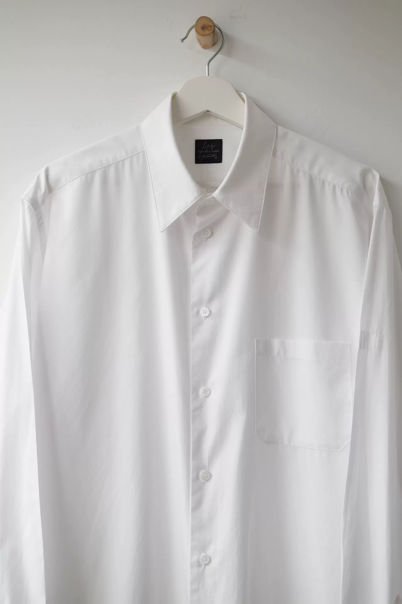 Yohji Yamamoto Minimalist White Shirt — front