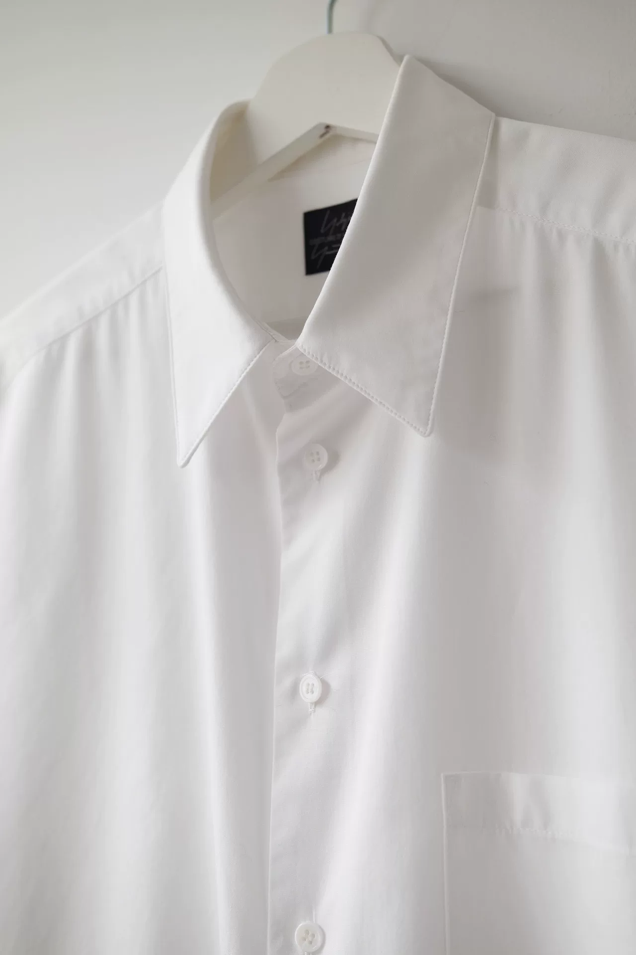 Yohji Yamamoto Minimalist White Shirt — back