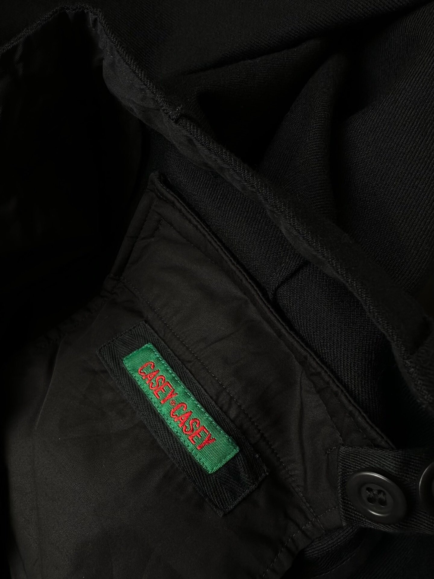 Casey Casey Wool Radish Pants — label