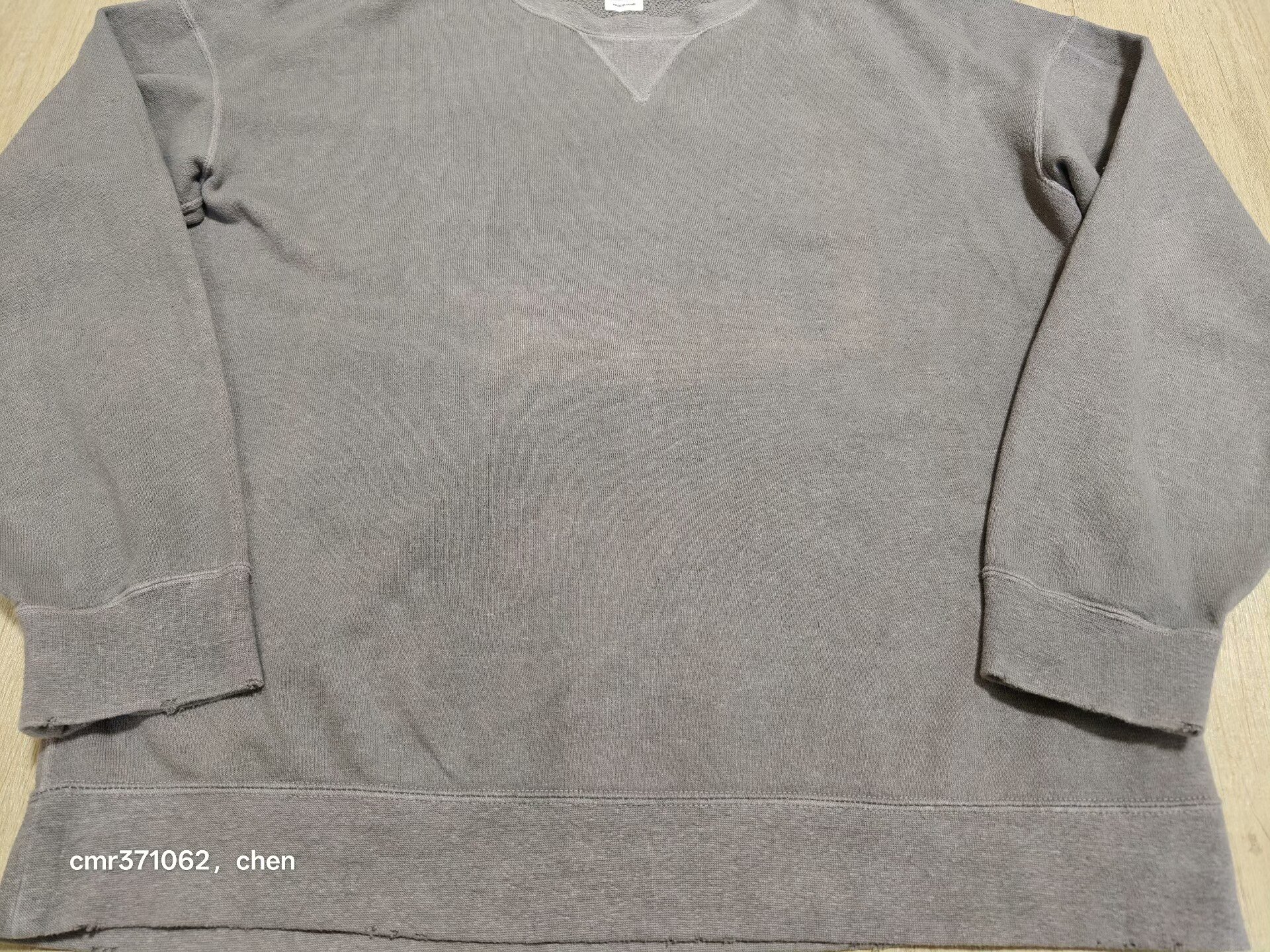 visvim 21SS Jumbo Sweat L/S Uneven Dye — label