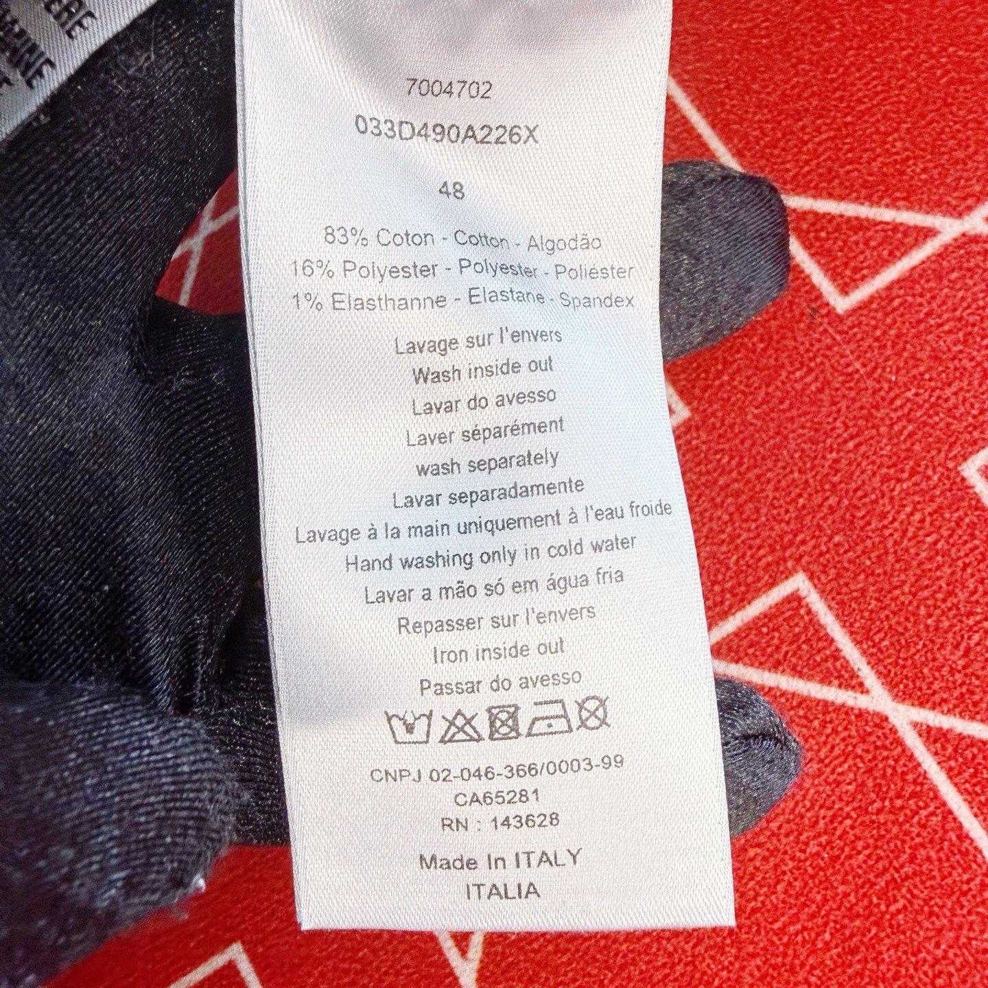 Dior Oblique Logo Denim Jacket — back