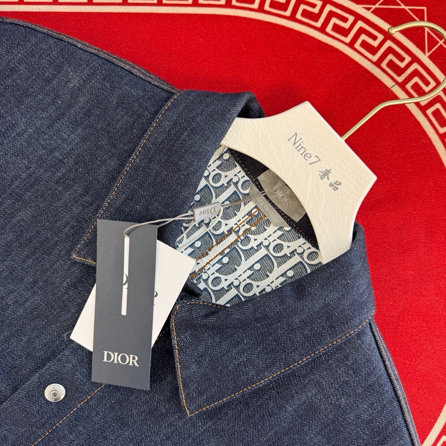 Dior Oblique Logo Denim Jacket — detail