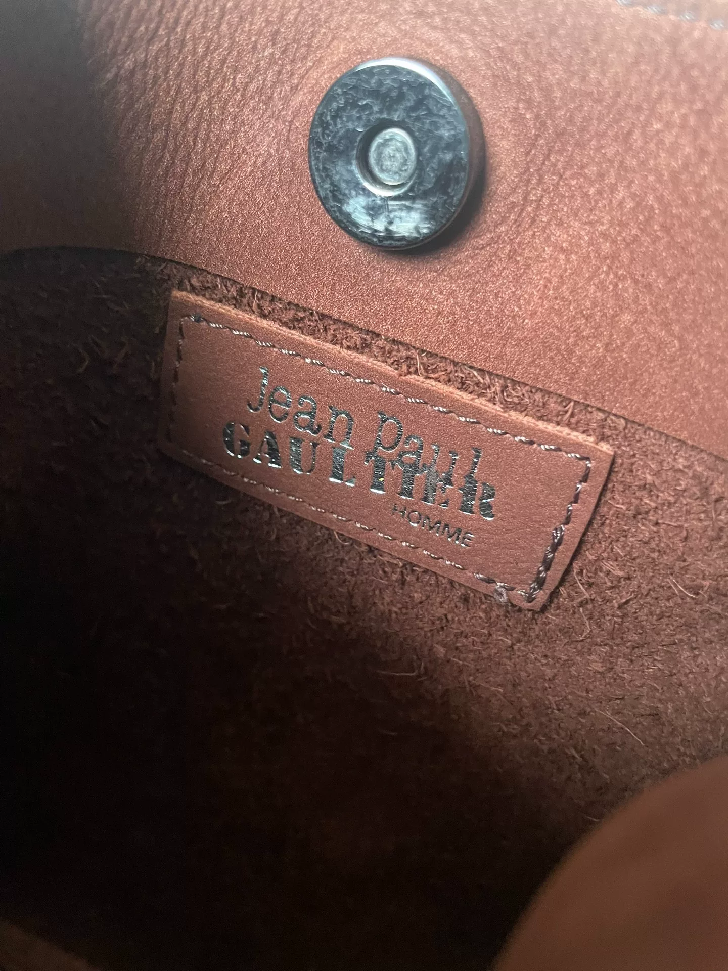 Jean Paul Gaultier Brown Leather Crossbody Bag — back