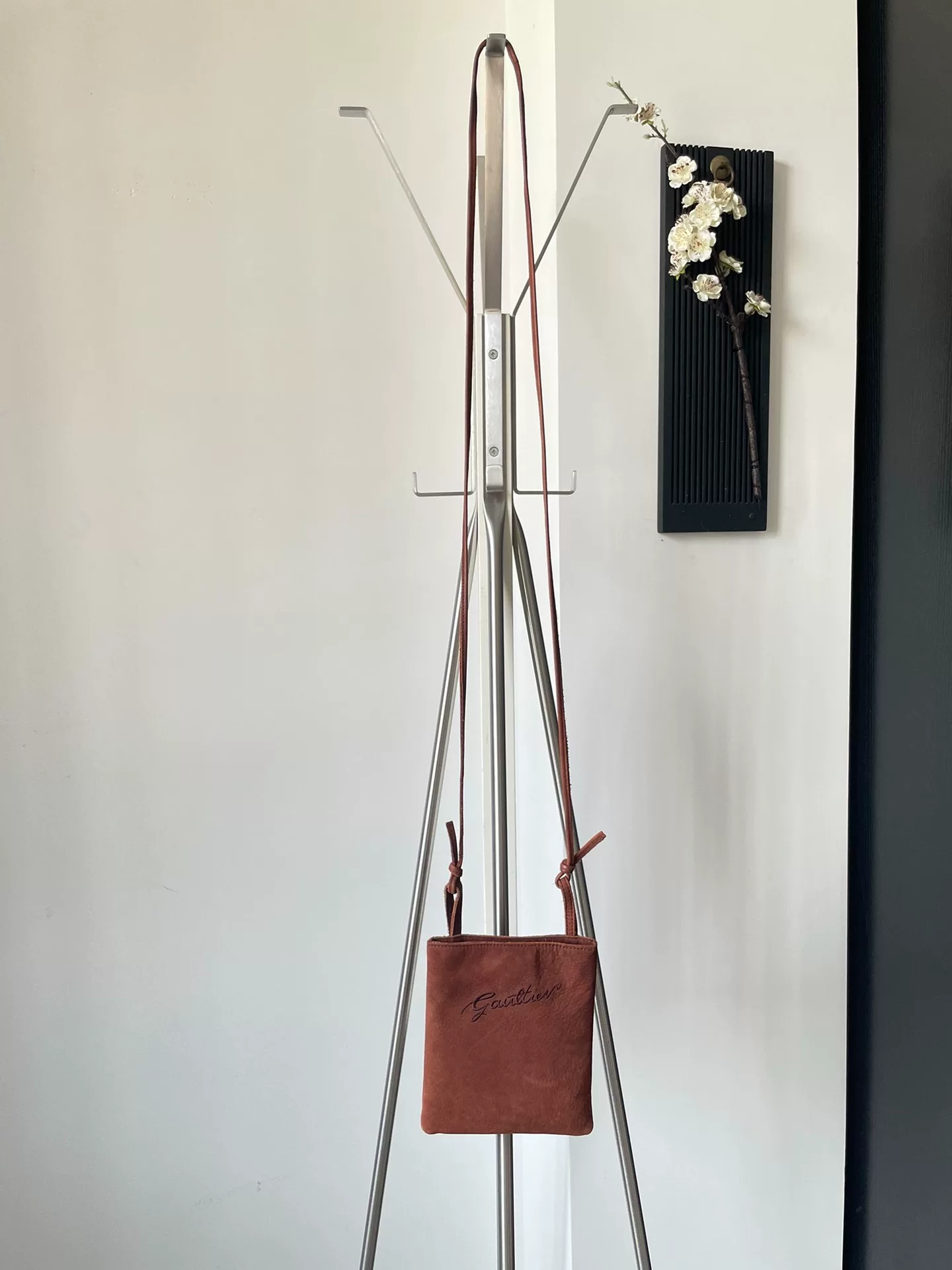 Jean Paul Gaultier Brown Leather Crossbody Bag — detail