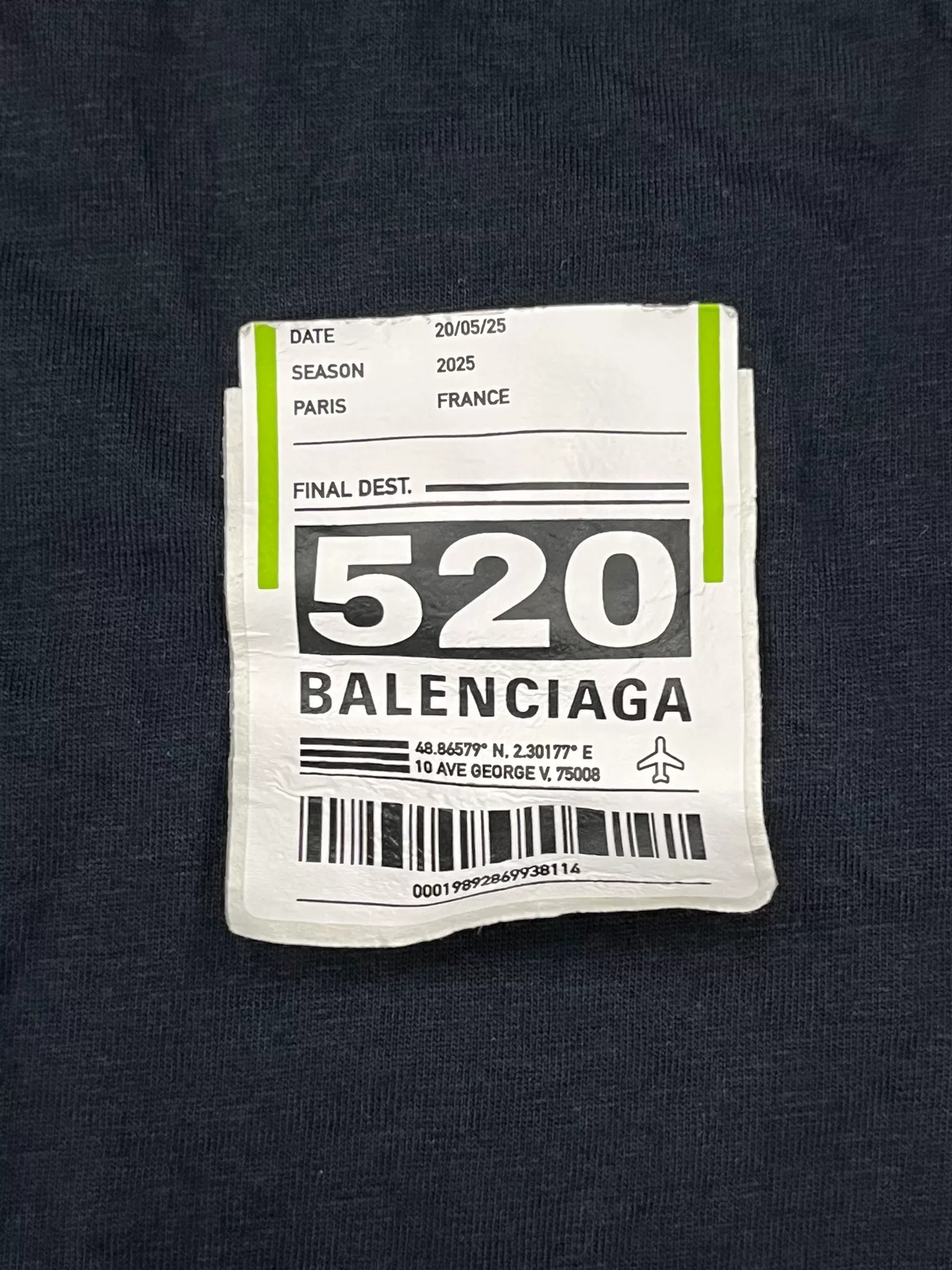 Balenciaga 25FW 520 Limited T-shirt — detail