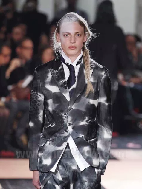 Yohji Yamamoto 14ss Ink-Painted Suit — front