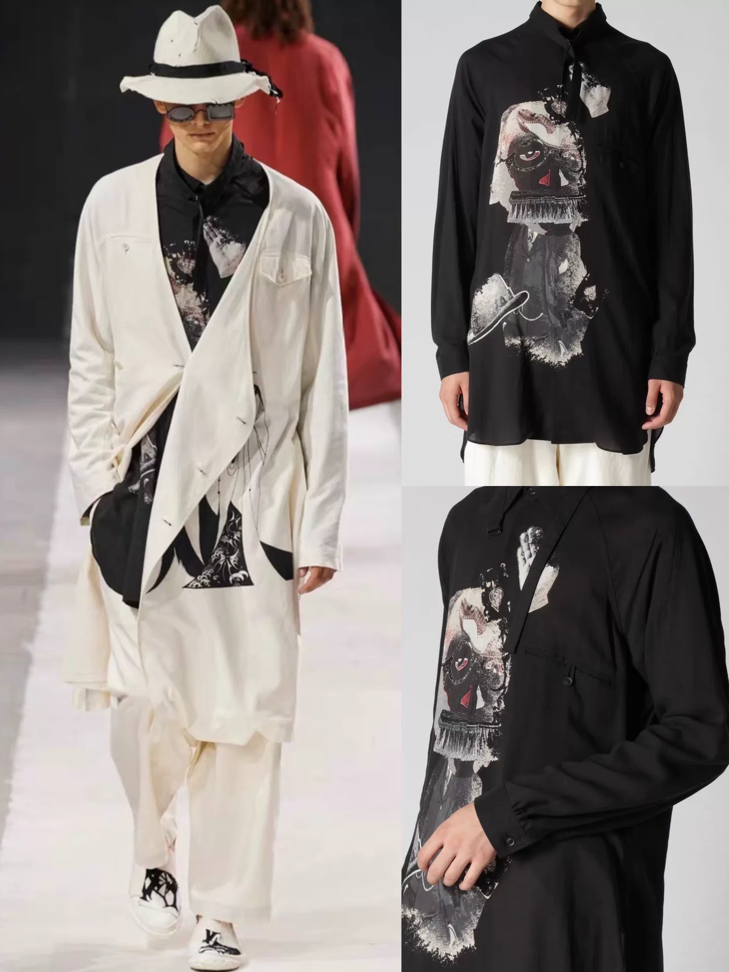 Yohji Yamamoto 2024SS Abstract Print Shirt