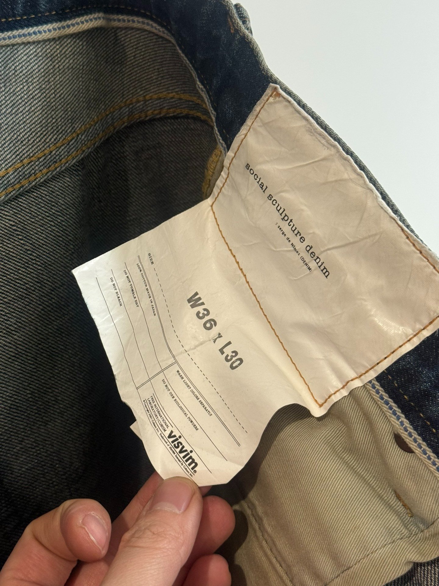 Visvim Social Sculpture 03 Jeans — label