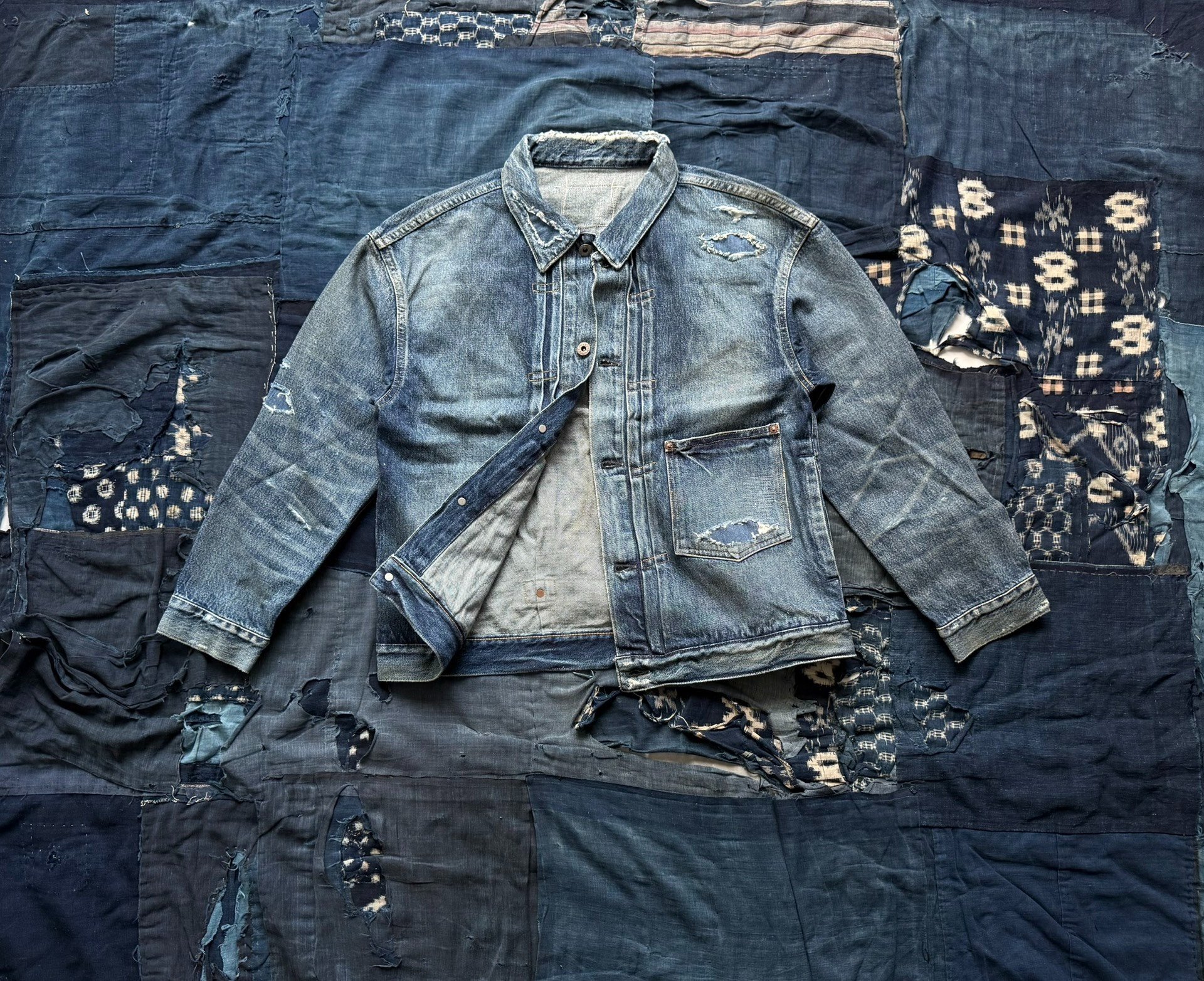MADNESS 24AW AGING TYPE-I DENIM JACKET — front