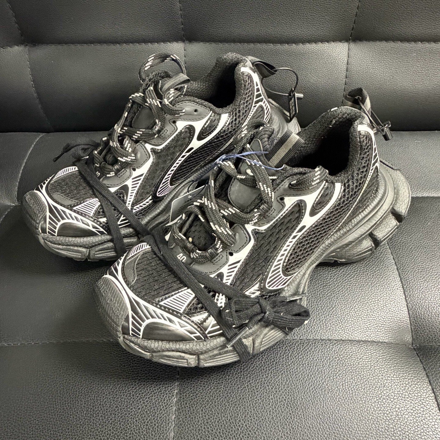 Balenciaga 3XL Black Silver Low Top Dad Shoes