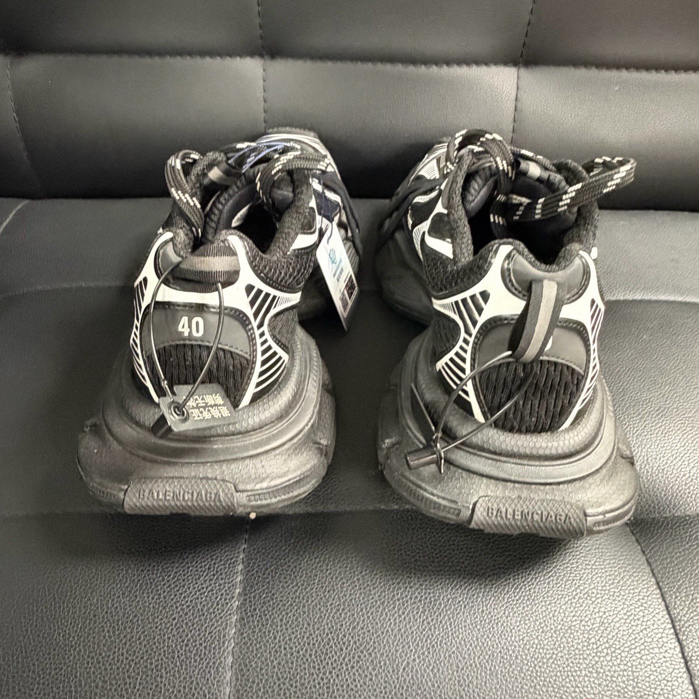 Balenciaga 3XL Black Silver Low Top Dad Shoes — detail