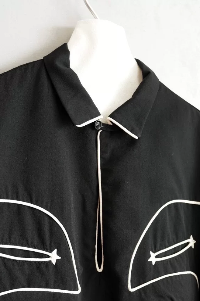 Yohji Yamamoto 85AW Semi-Placket Western Shirt — label