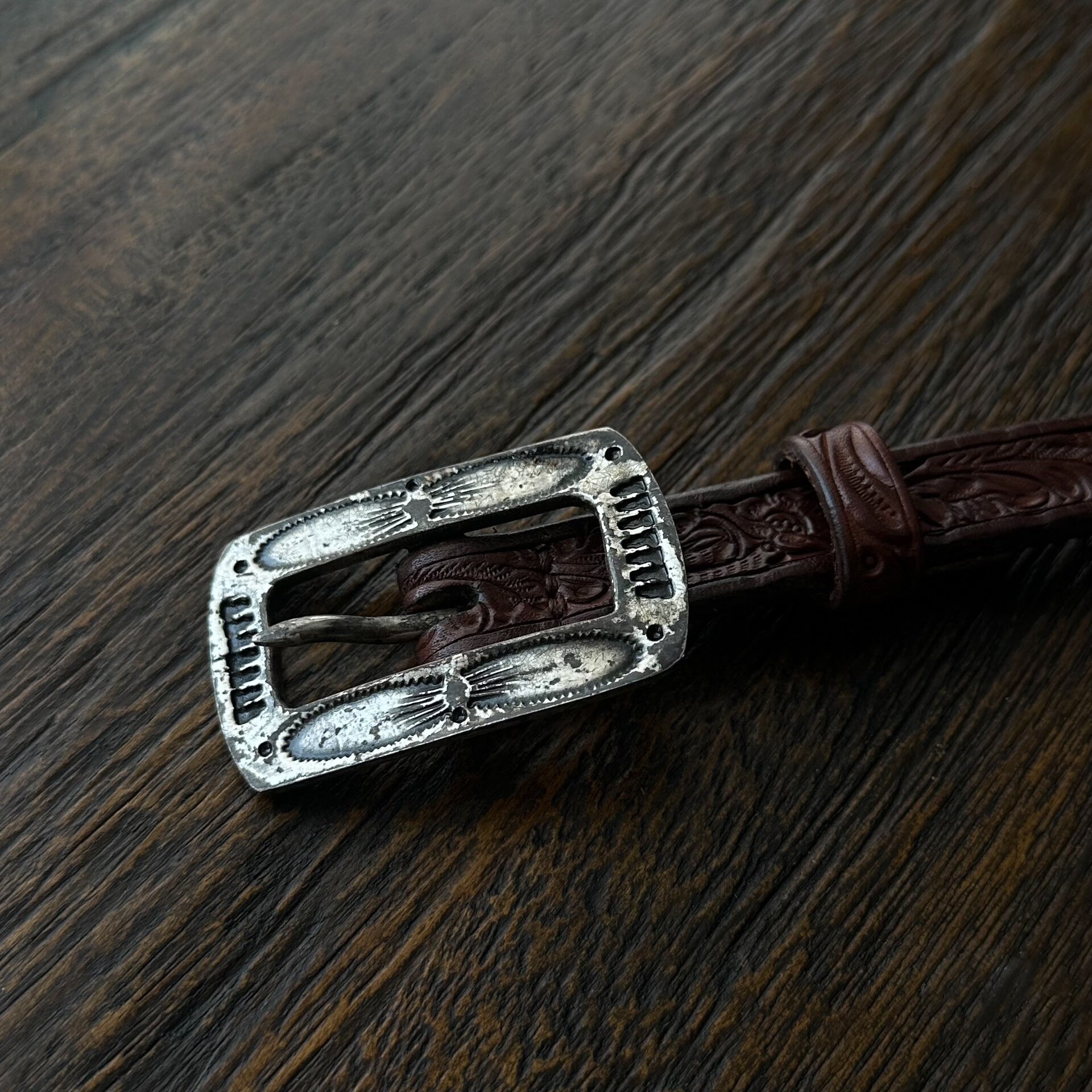 Vintage Ralph Lauren RRL Leather Belt — front