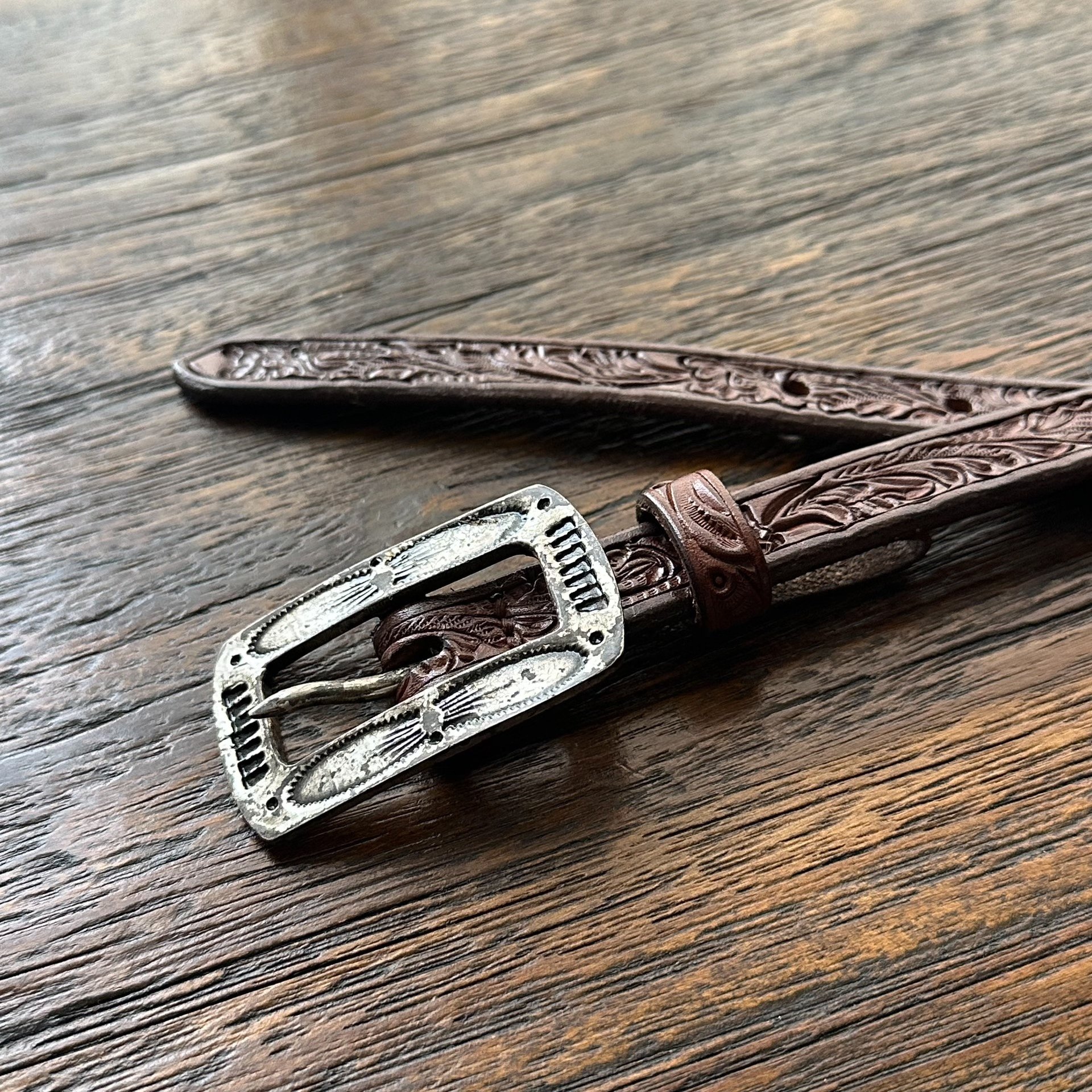 Vintage Ralph Lauren RRL Leather Belt — label