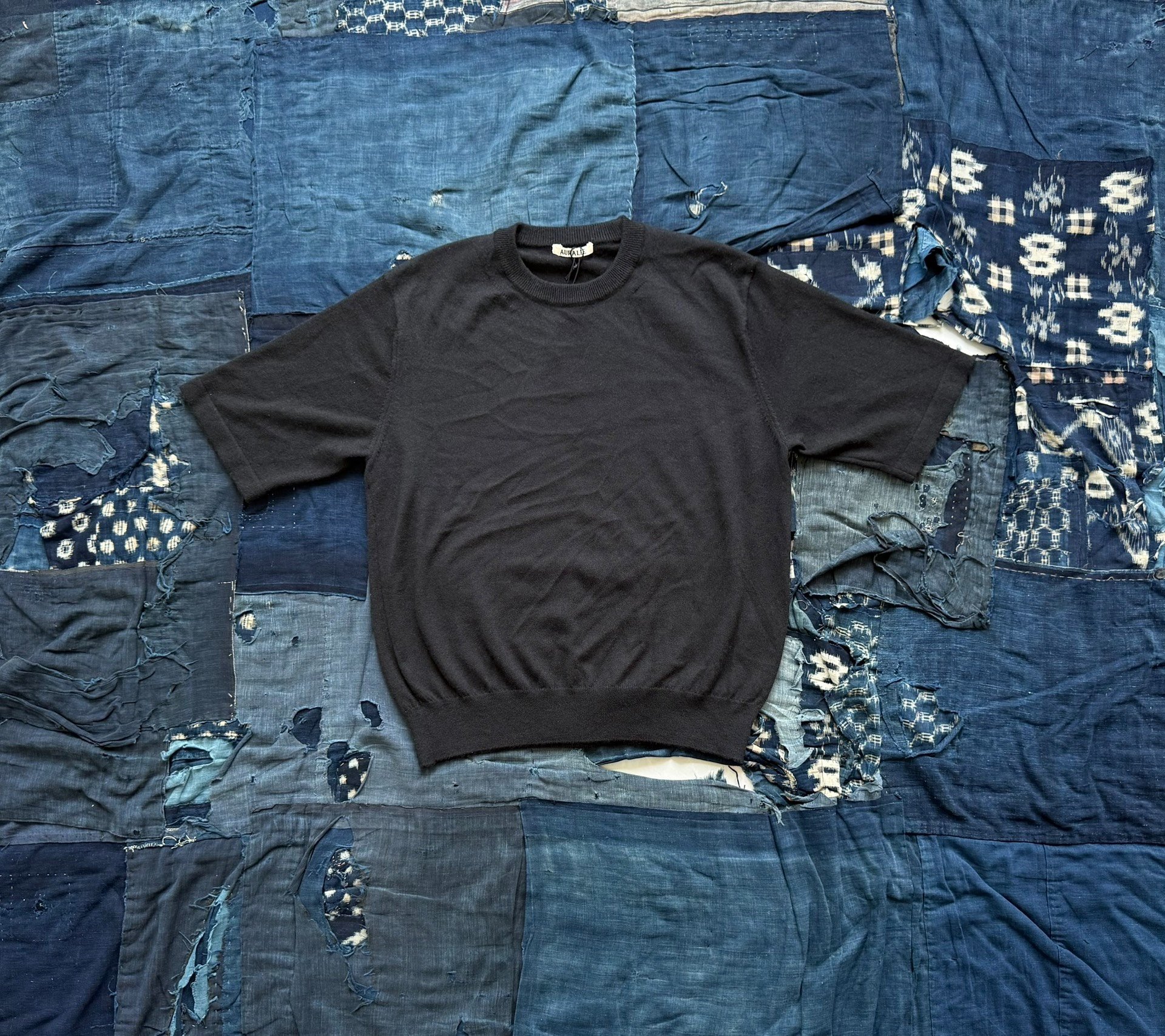 AURALEE 25SS HARD TWIST CASHMERE KNIT TEE