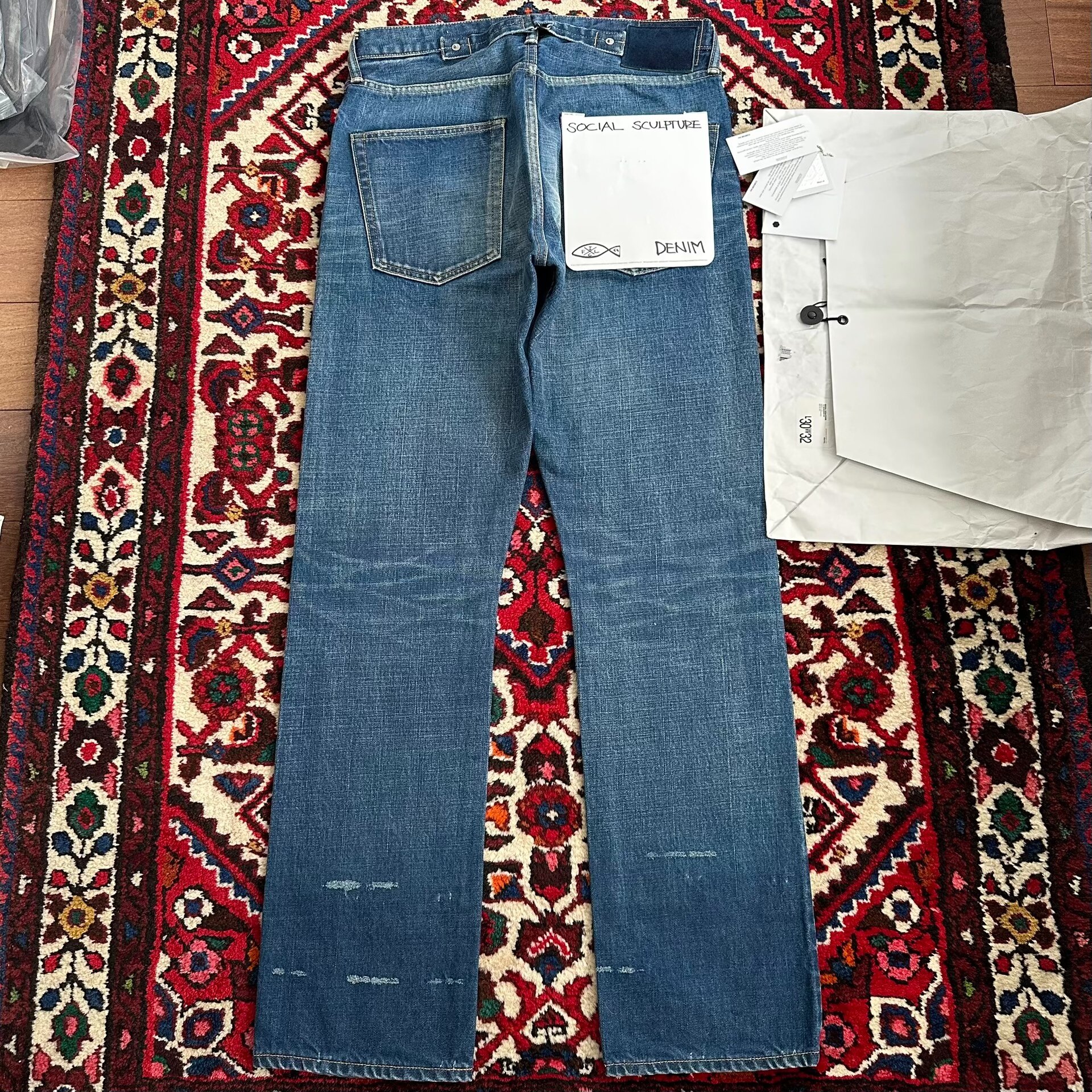 visvim 20AW 16D25 Distressed Jeans — detail