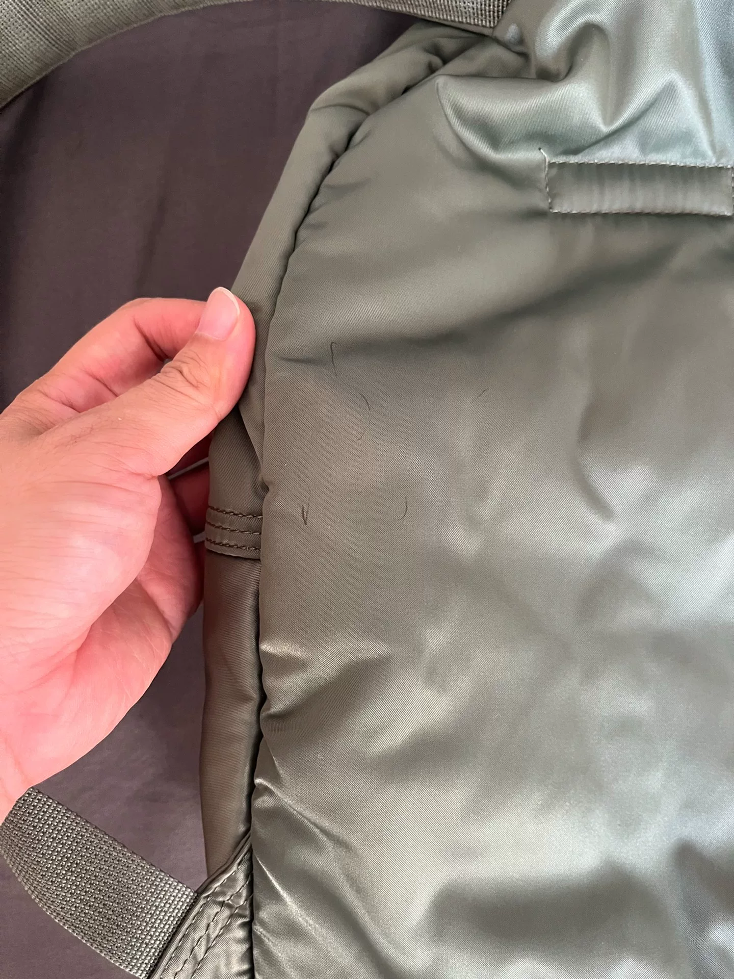 Sage Green Porter Tanker Backpack — detail
