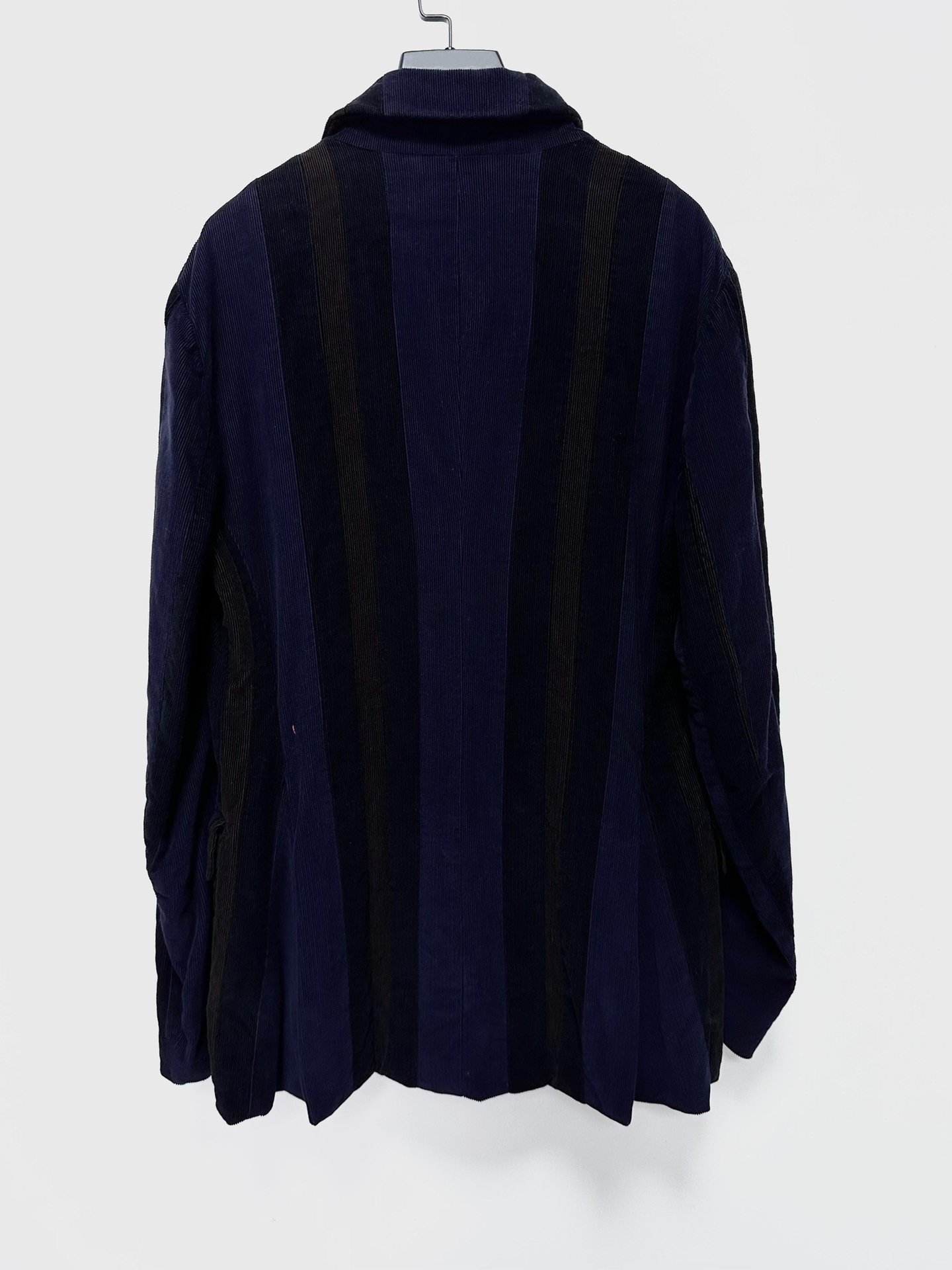 Casey Casey Colorblock Stripe Corduroy Coat — front