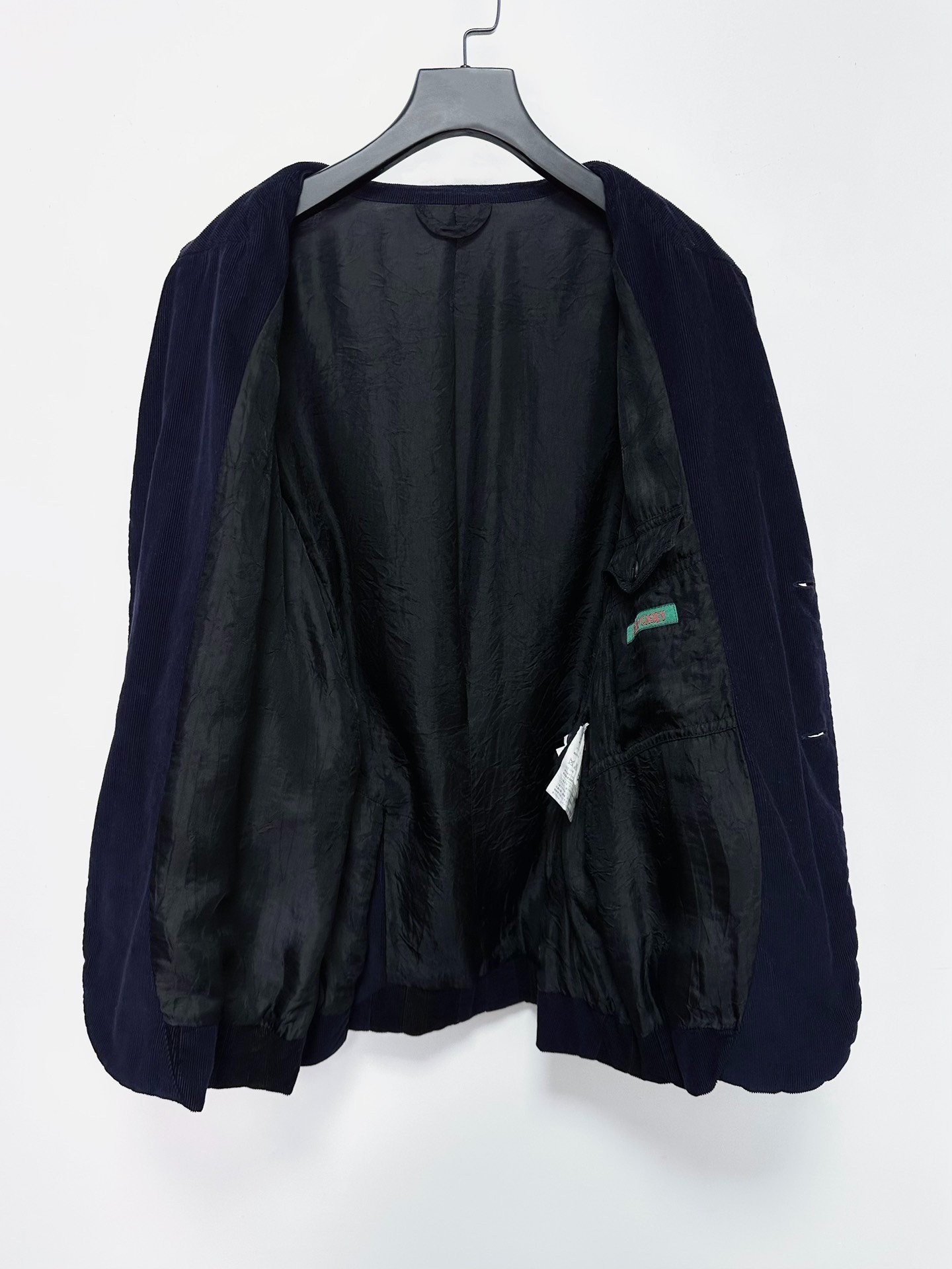 Casey Casey Colorblock Stripe Corduroy Coat — detail