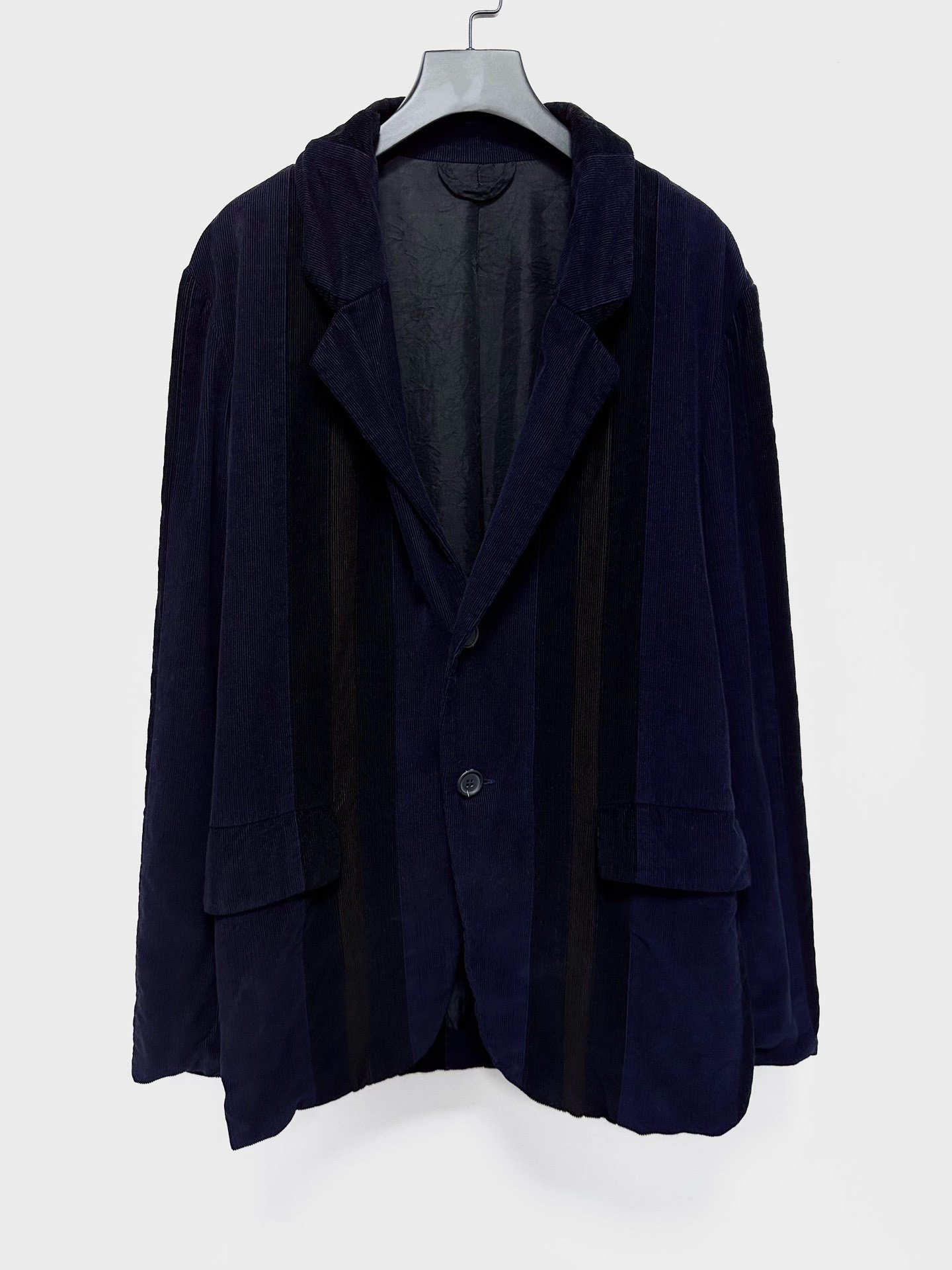 Casey Casey Colorblock Stripe Corduroy Coat