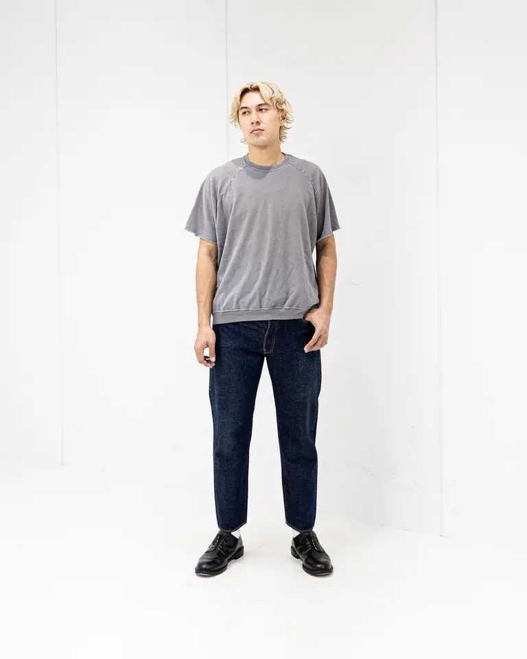 APRESSE Vintage Short Sleeve Sweatshirt — front
