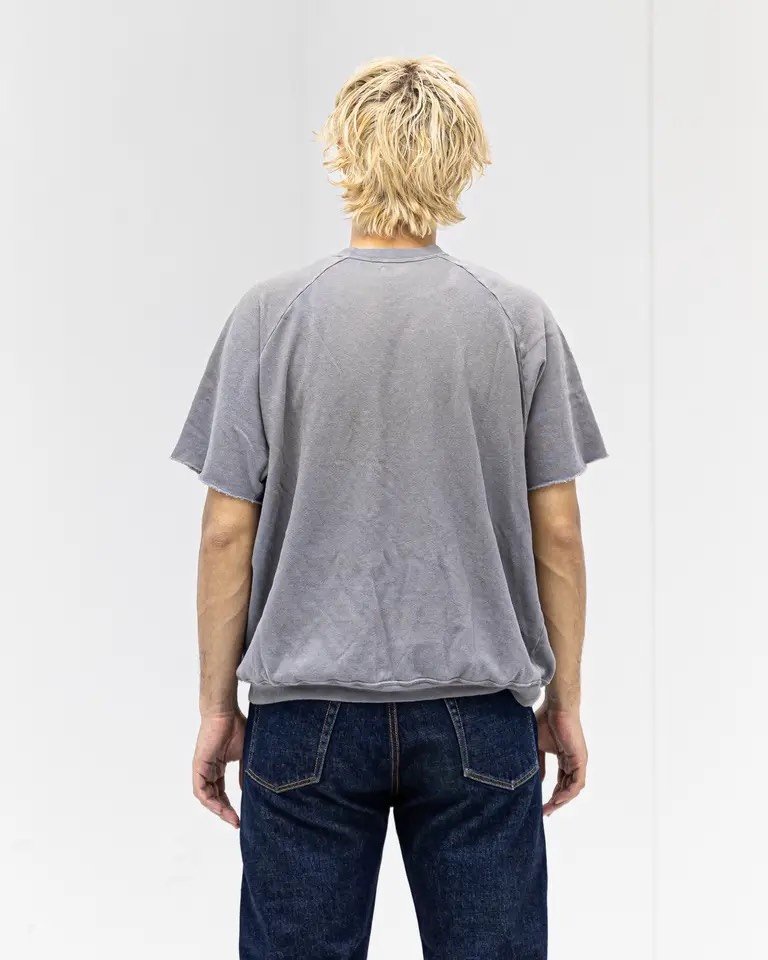APRESSE Vintage Short Sleeve Sweatshirt — detail
