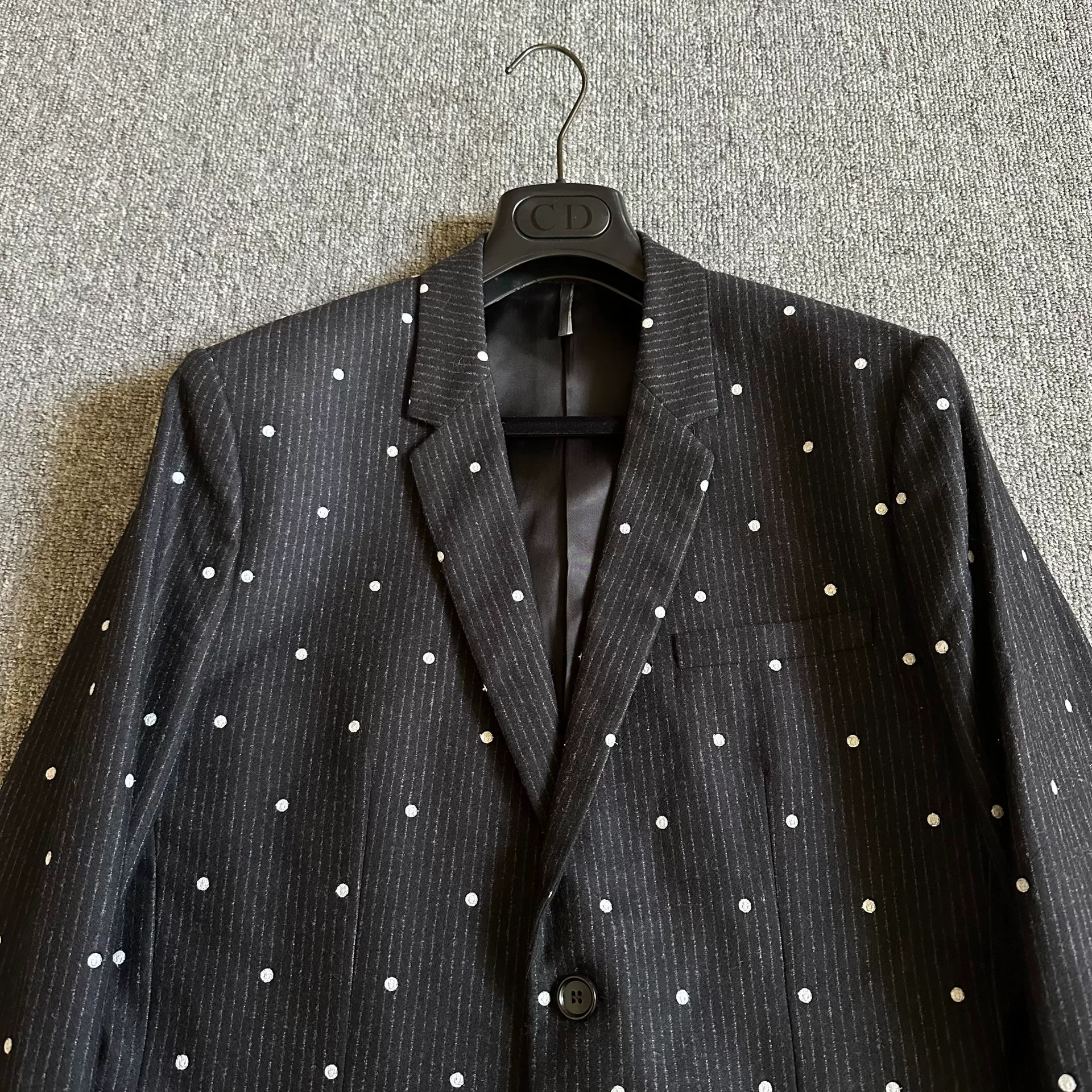 Dior Homme 14FW Polka Dot Suit — front
