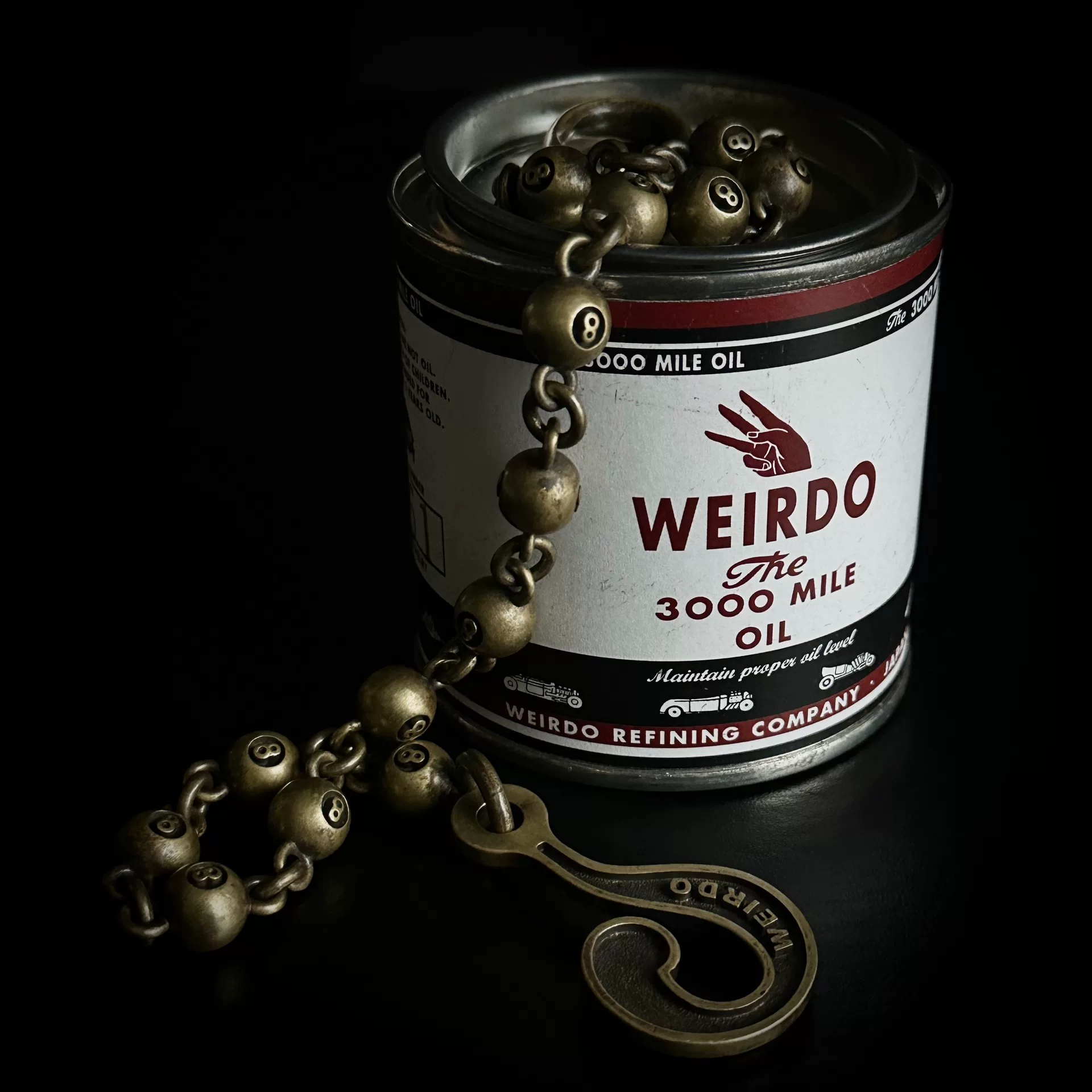 WEIRDO GEARHEAD-8BALL WALLET-CHAIN — detail