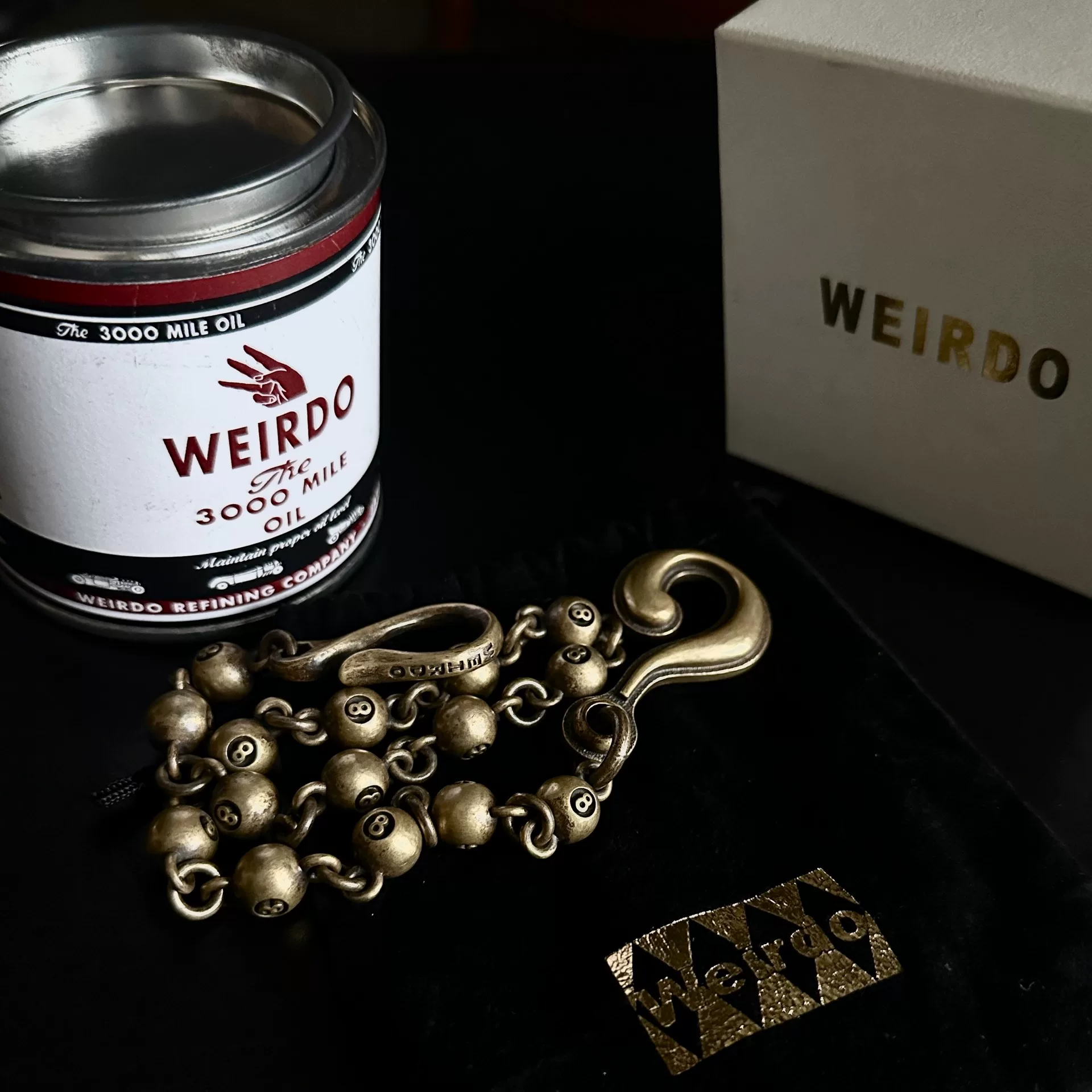 WEIRDO GEARHEAD-8BALL WALLET-CHAIN — front