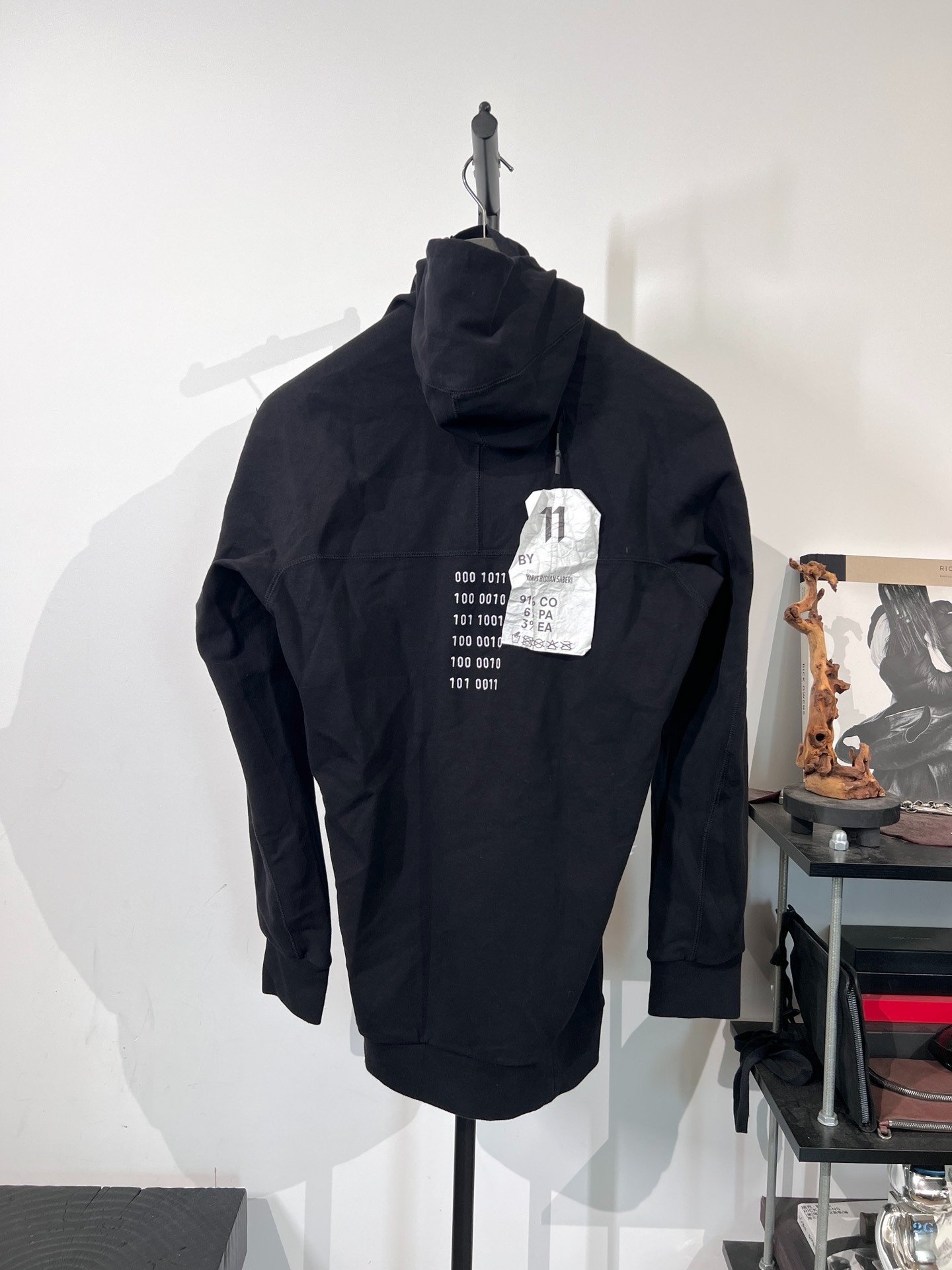 Boris Bidjan Saberi 11by bbs Binary Hoodie — front