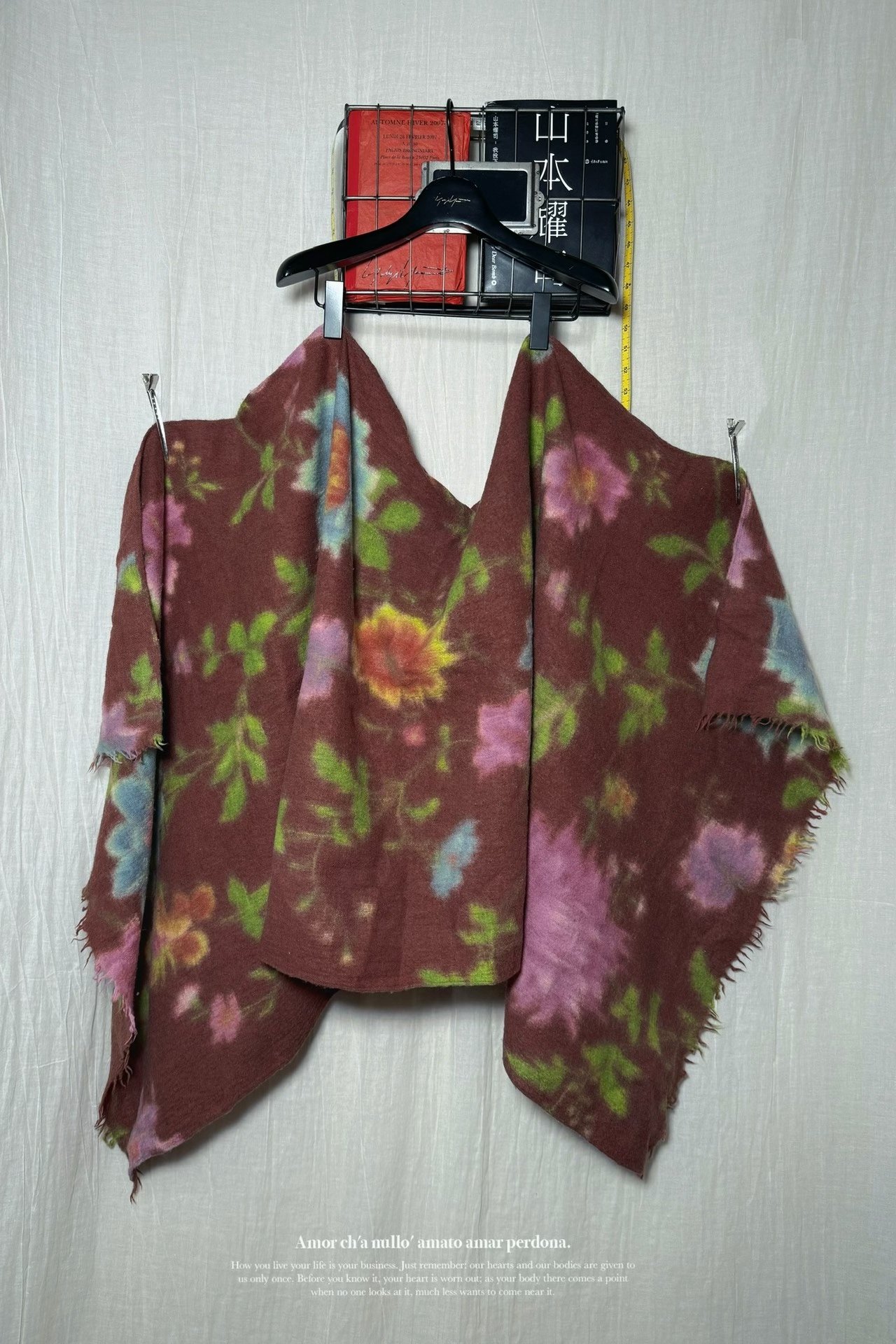 Yohji Yamamoto 03AW Floral Shawl — front