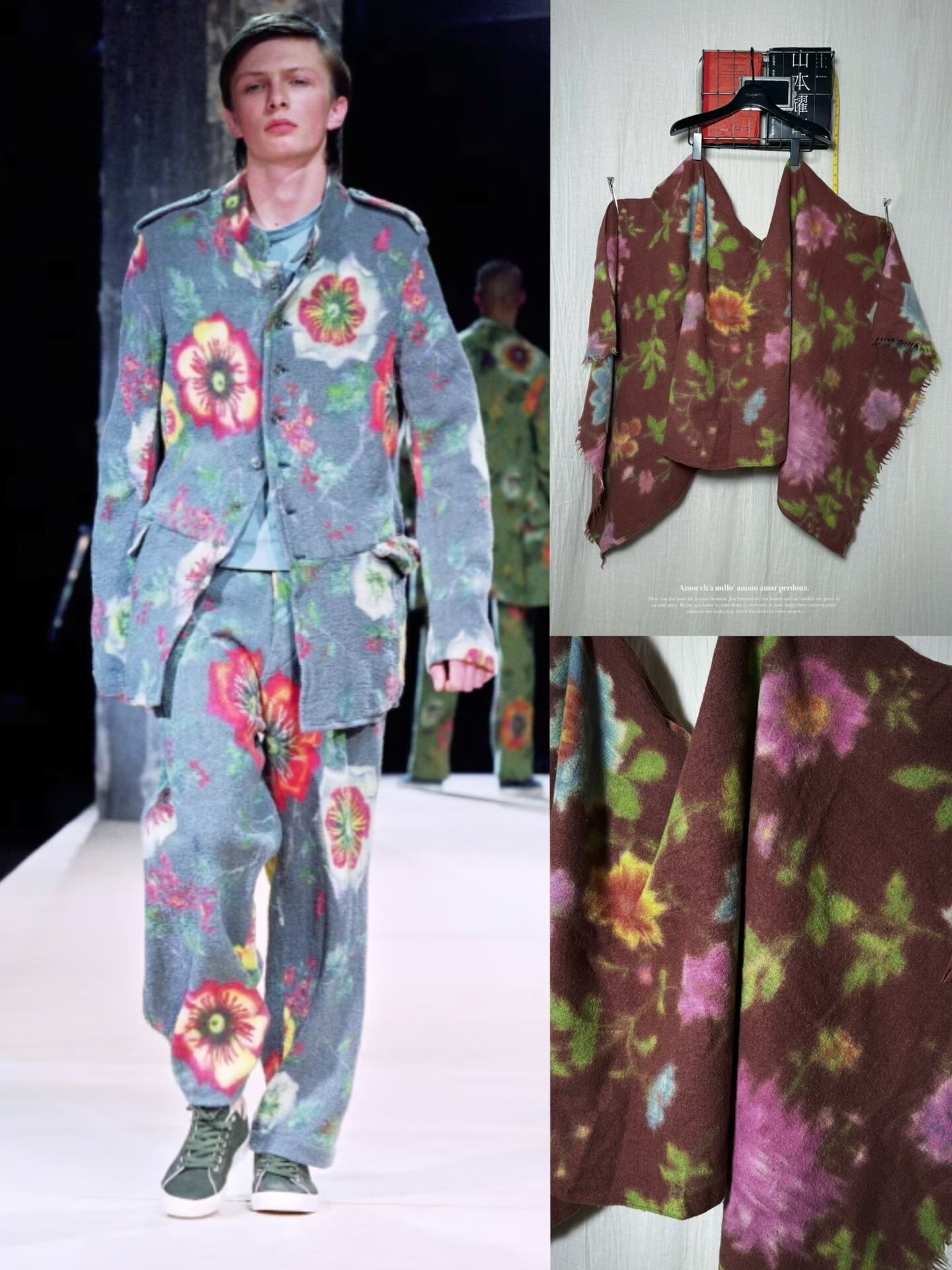 Yohji Yamamoto 03AW Floral Shawl