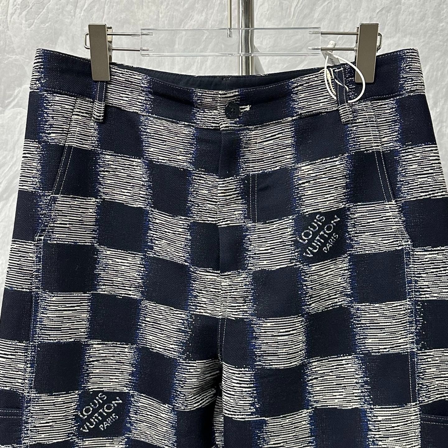Louis Vuitton SS24 Mosaic Check Trousers — front