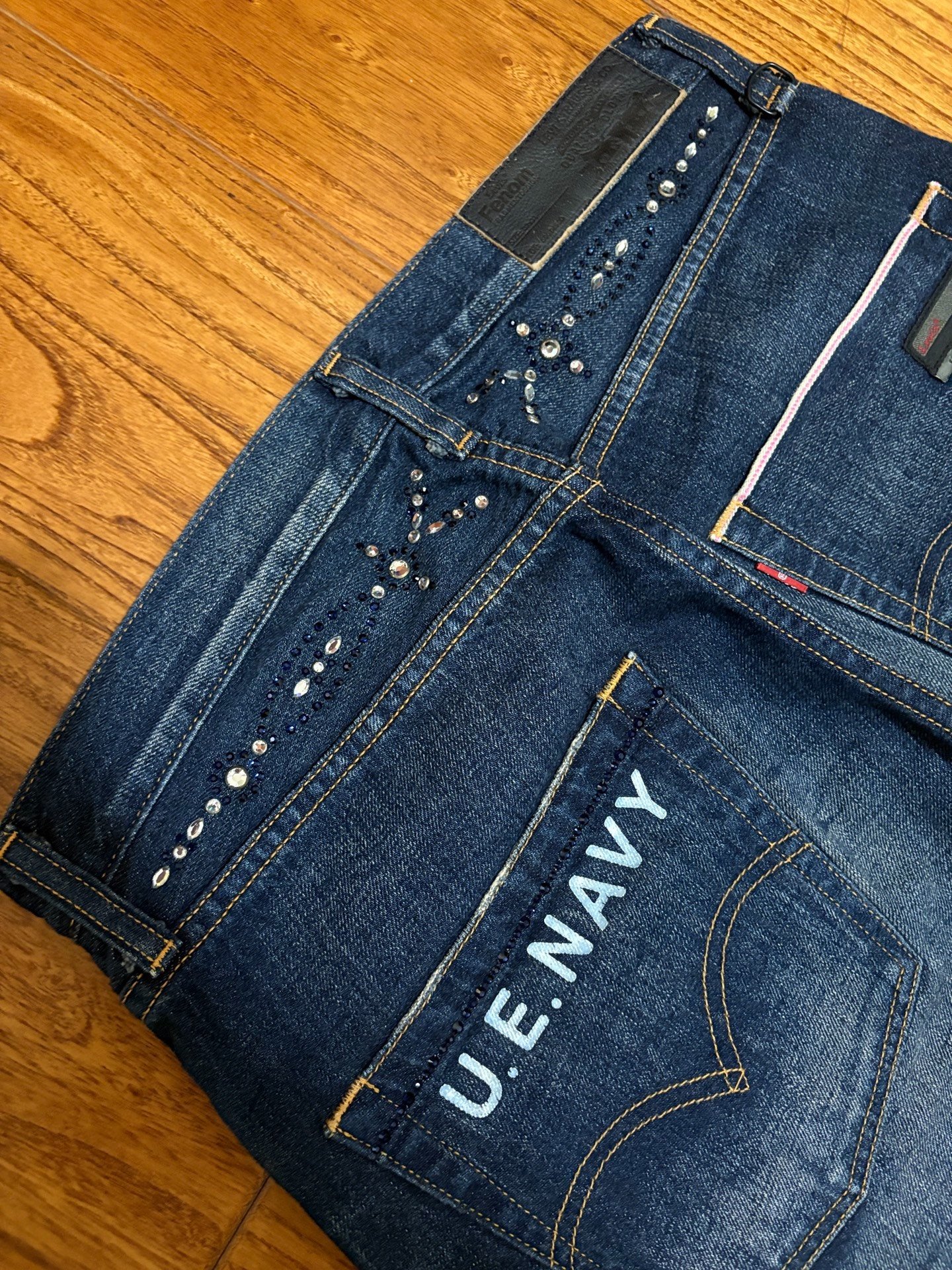 Levi's Fenom X UE DISCO Blue Diamond Jeans — label