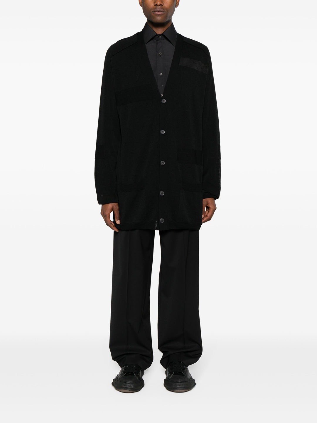 Yohji Yamamoto 24SS Lace Knit Cardigan — label