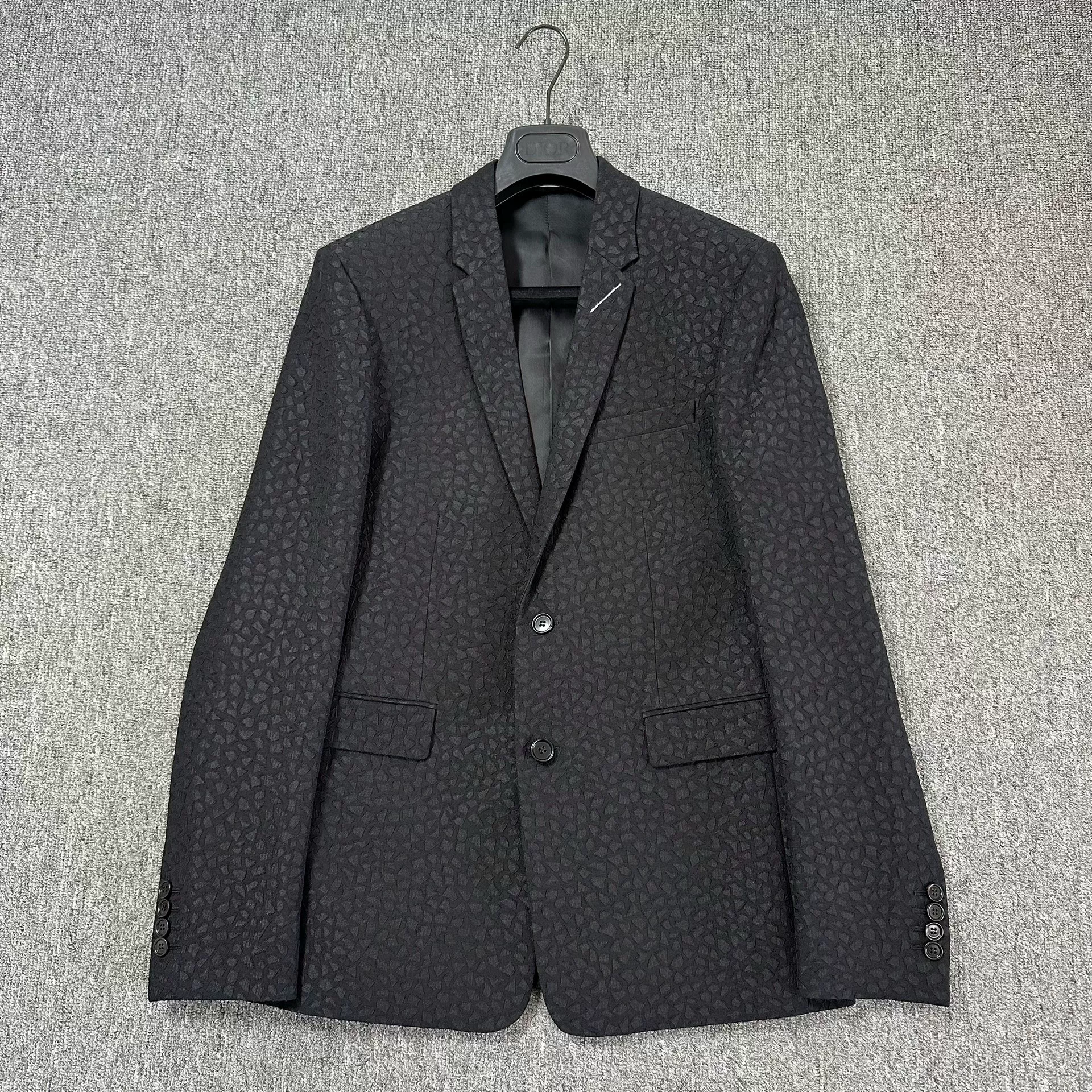 Dior Black Textured Suit Jacket