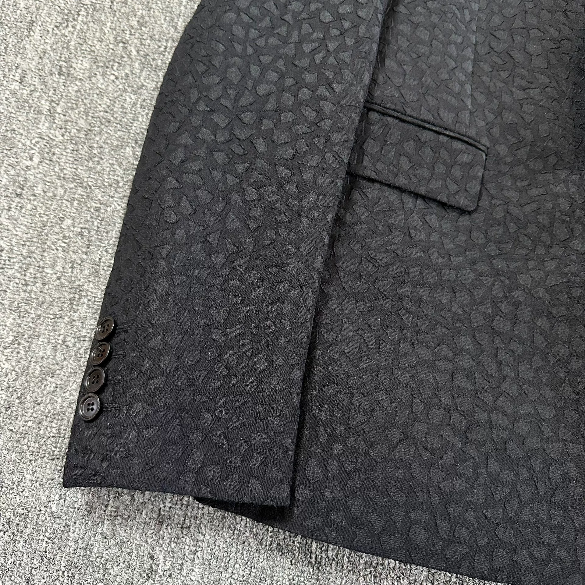 Dior Black Textured Suit Jacket — front
