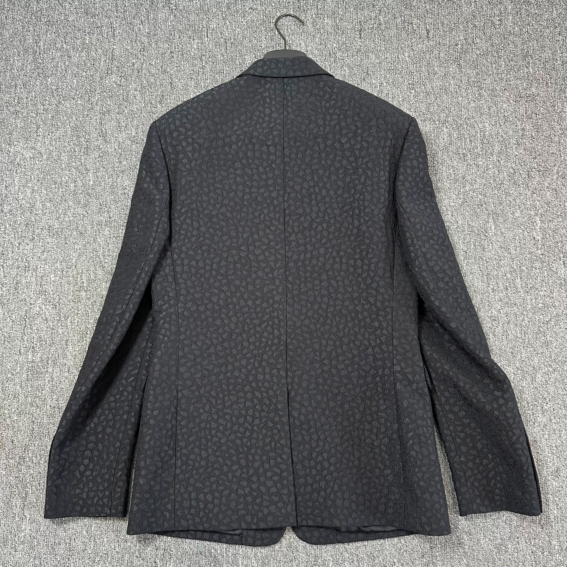 Dior Black Textured Suit Jacket — back
