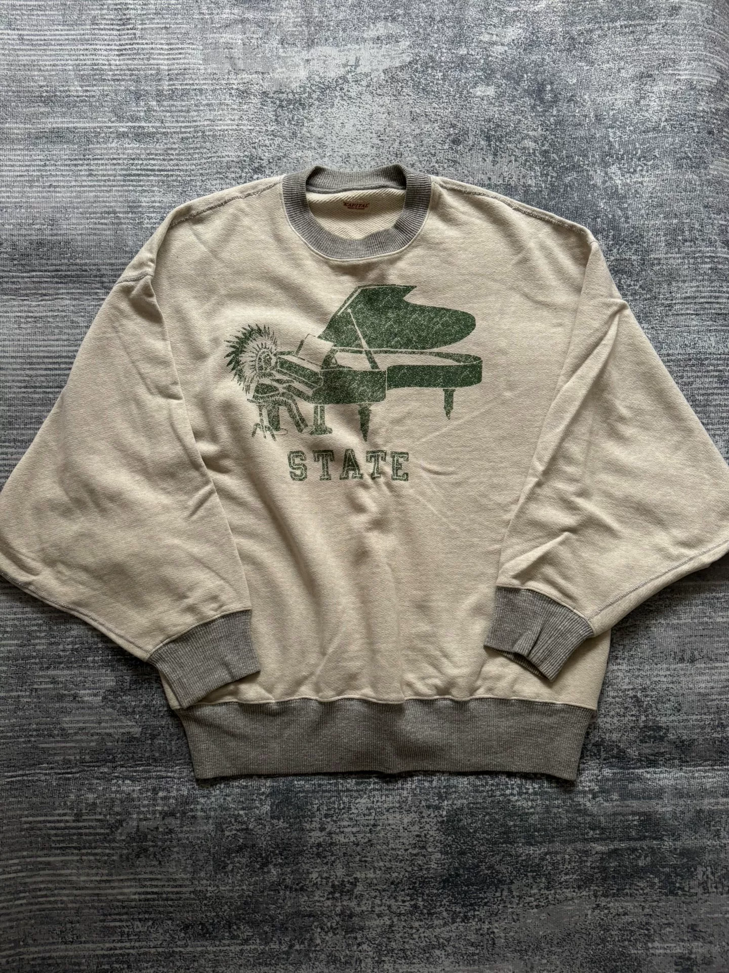 Kapital Round Neck Batwing Sweatshirt