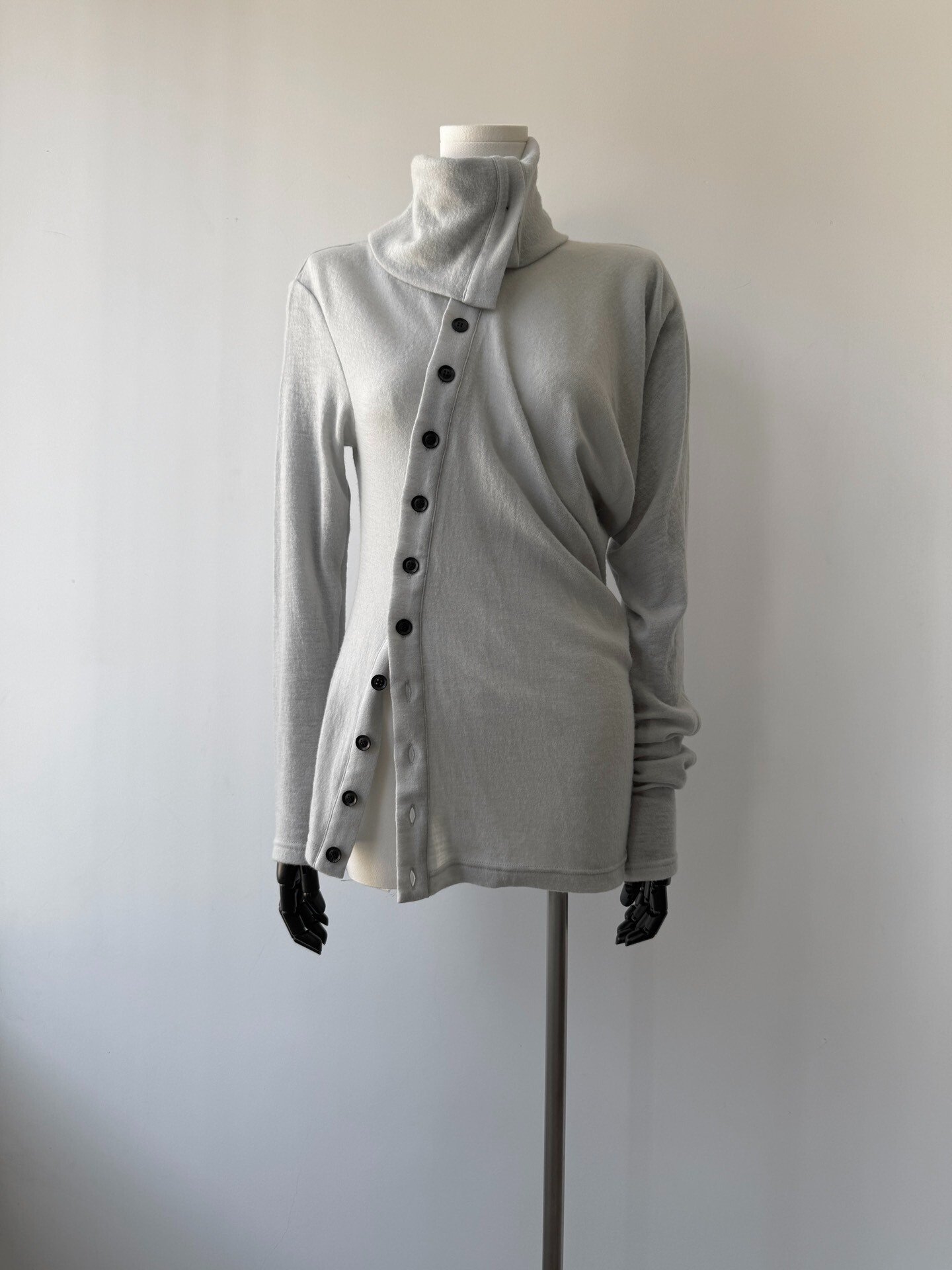 Yohji Yamamoto 19AW Asymmetric Wool Cardigan