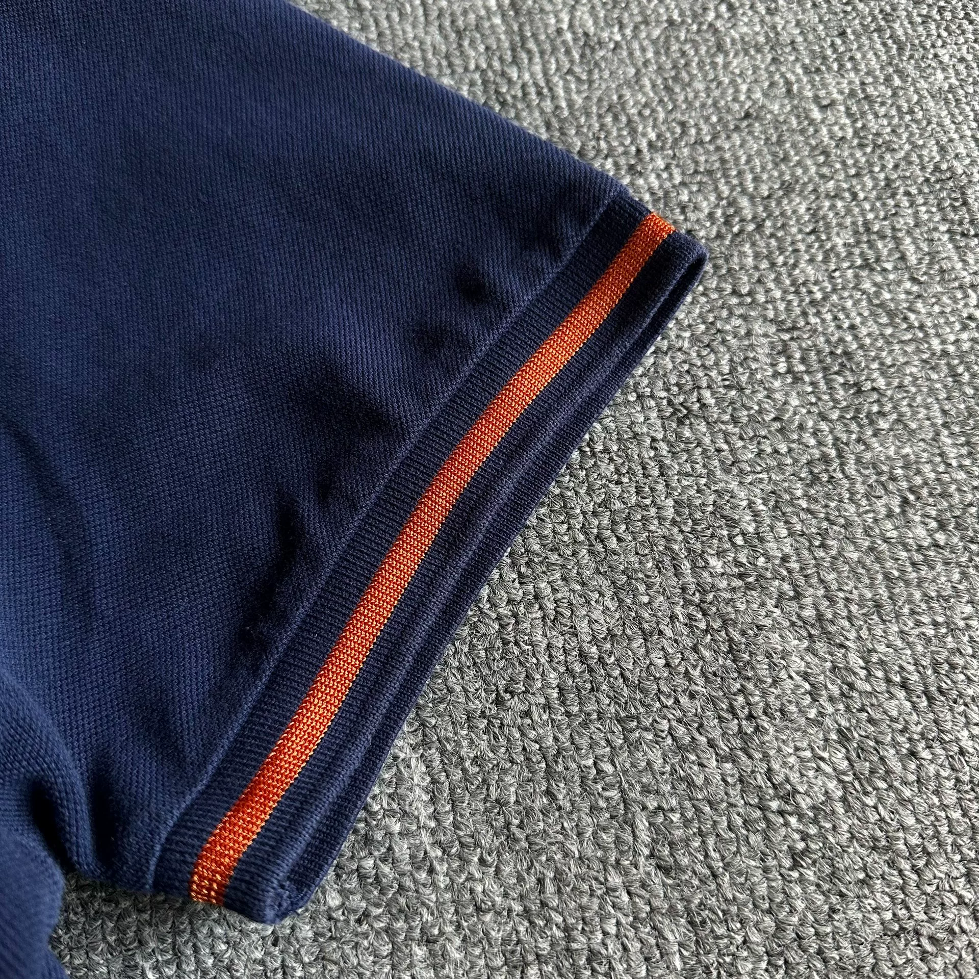 Dior Dark Blue Bee Embroidery Polo Shirt — back
