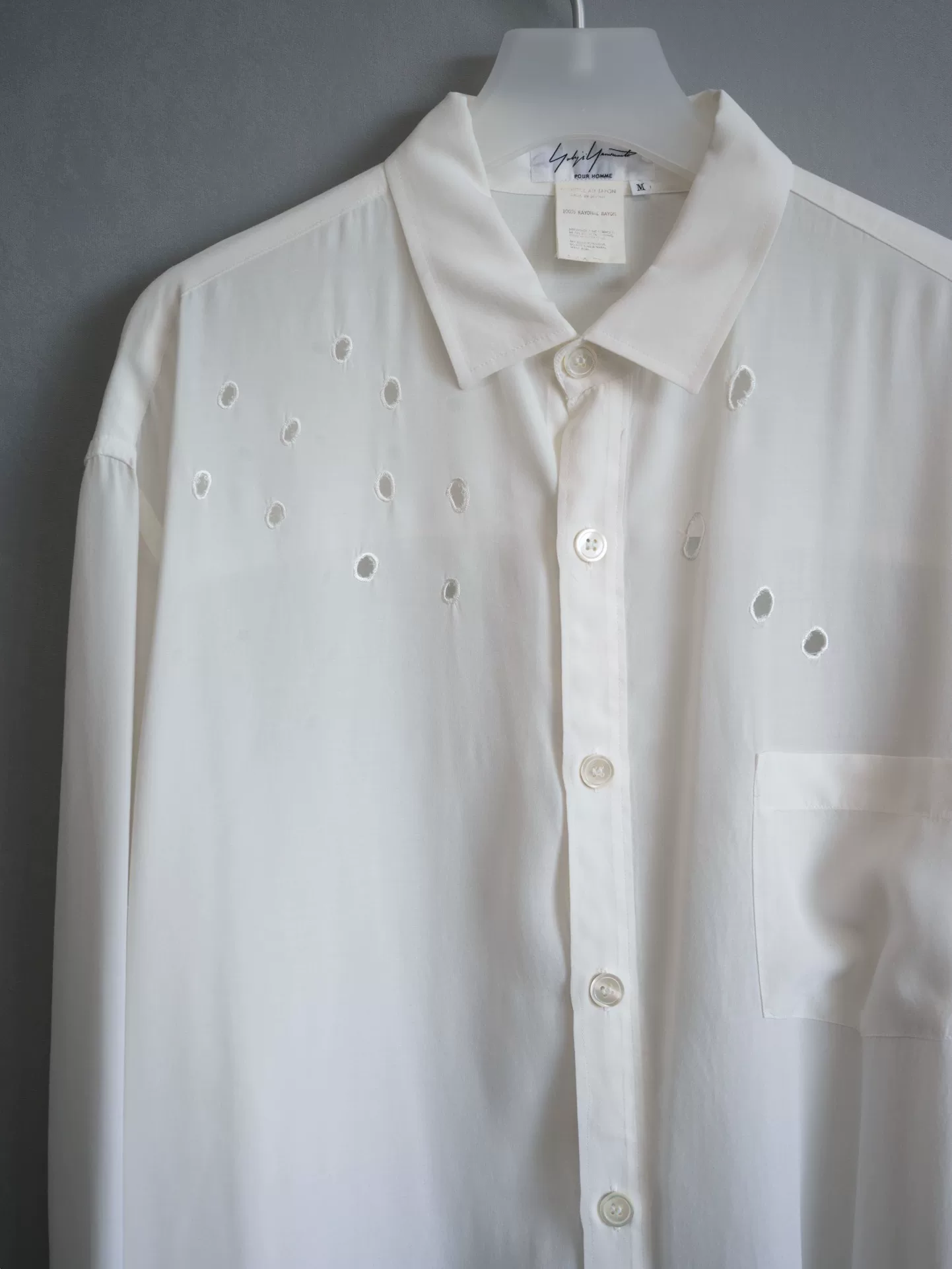 Yohji Yamamoto 92SS Bullet Hole Shirt — back