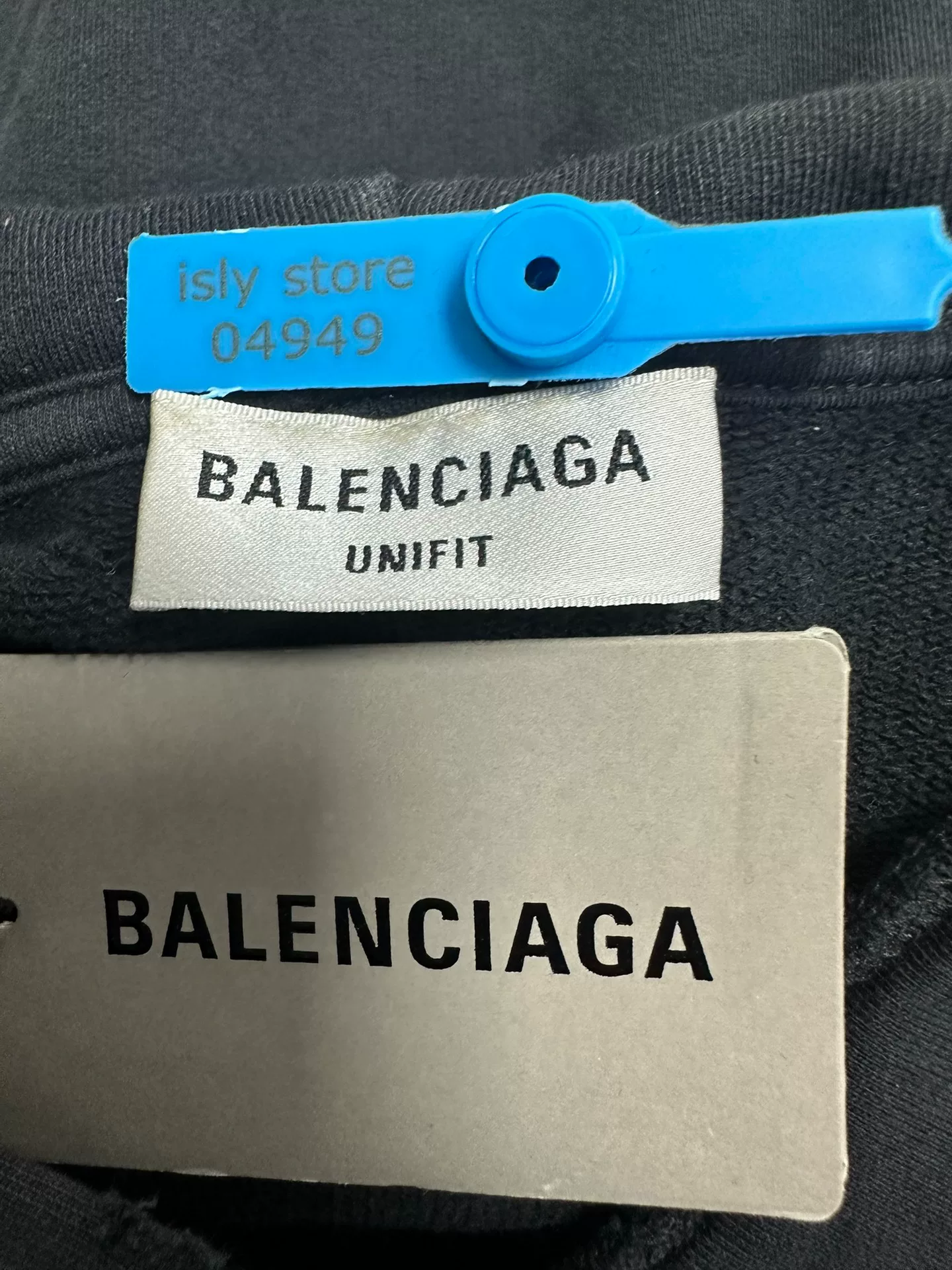 Balenciaga Black Orange Lettering Hoodie — back