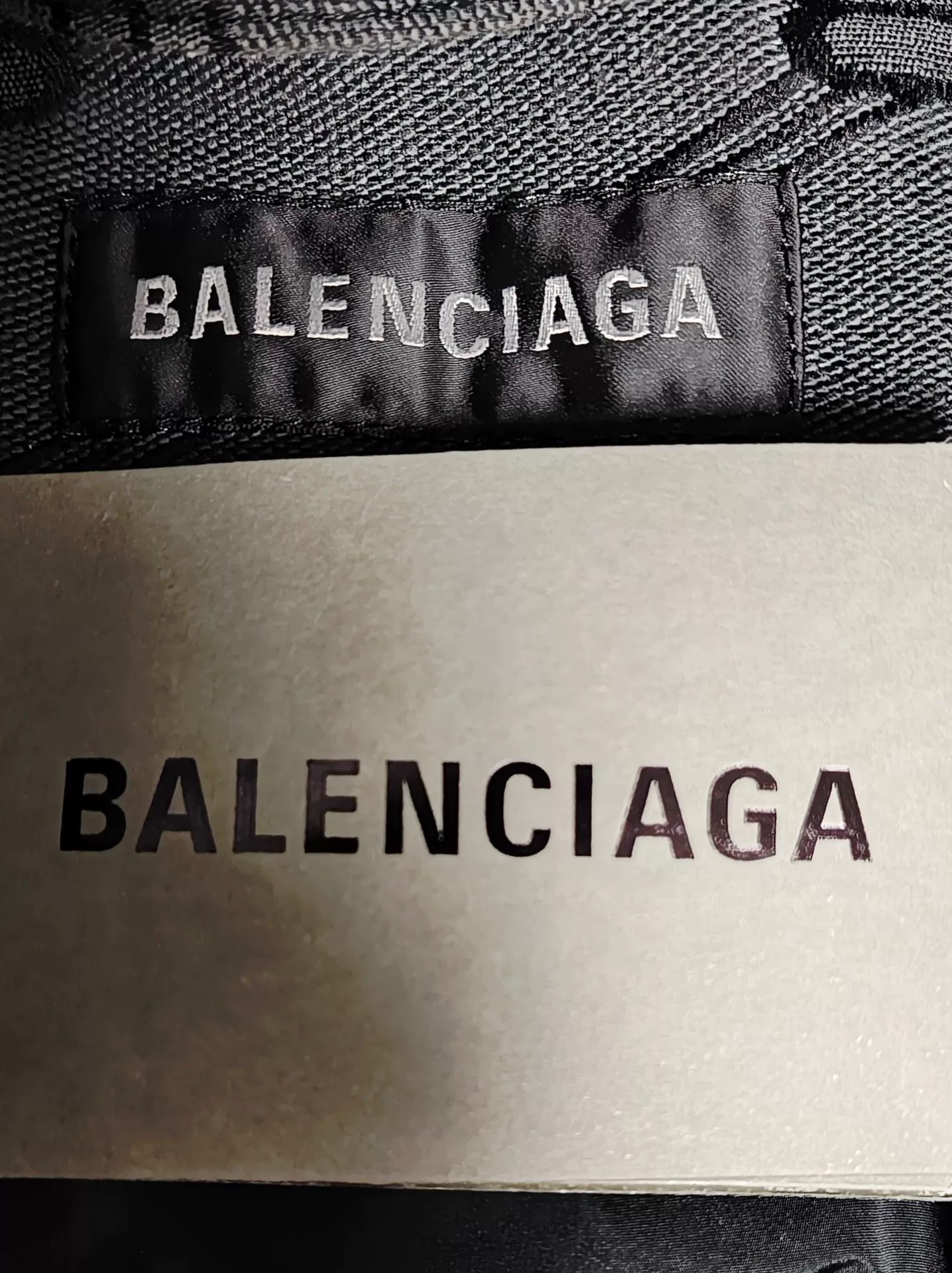 Balenciaga BB Monogram Black Puffer Jacket — label