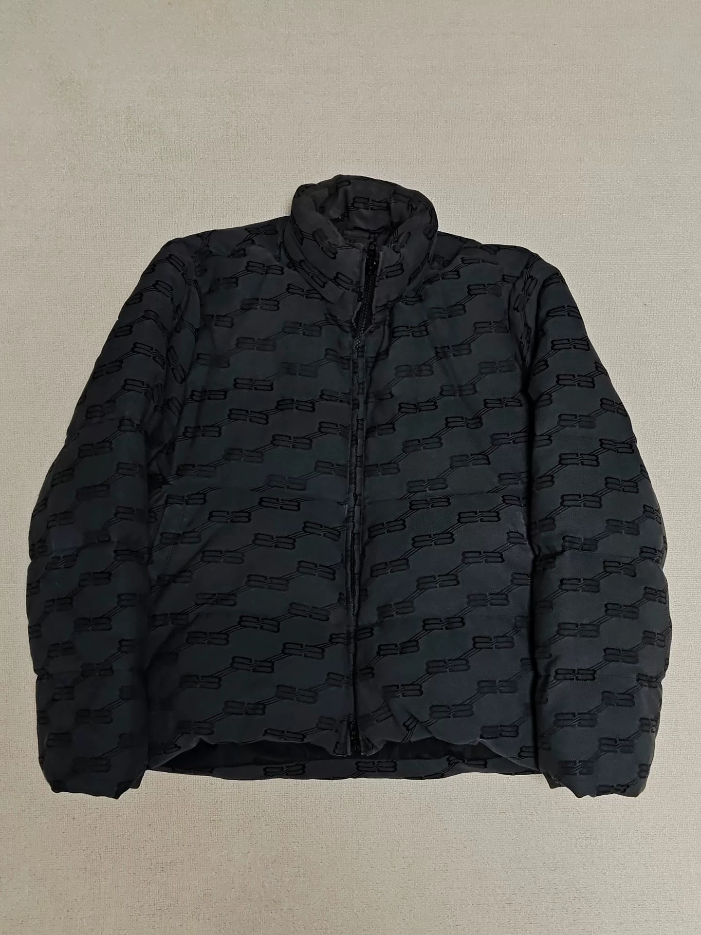 Balenciaga BB Monogram Black Puffer Jacket