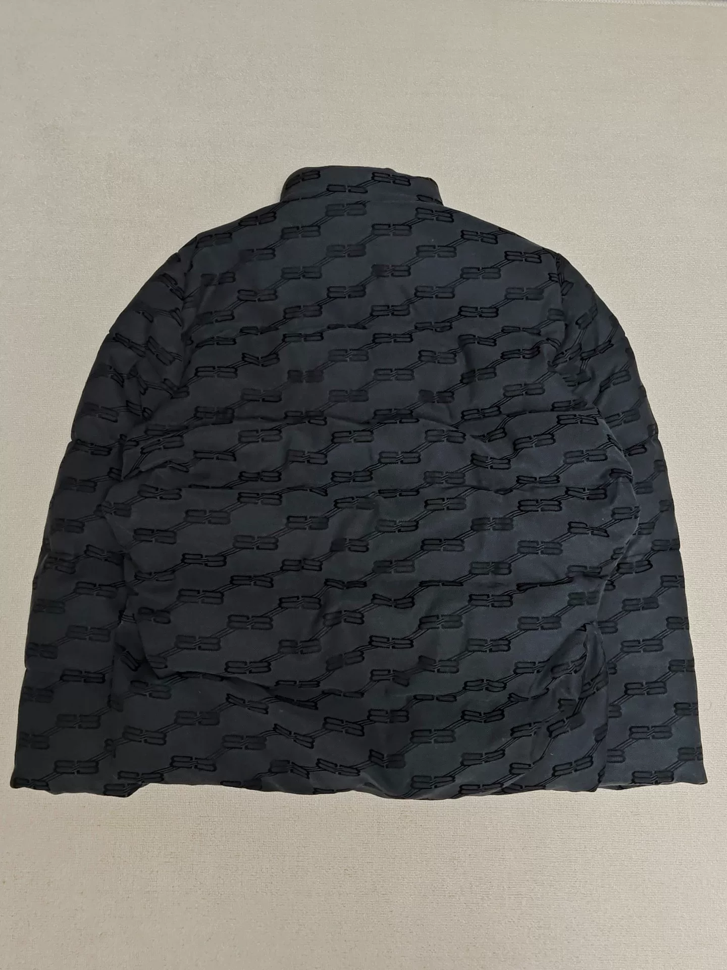 Balenciaga BB Monogram Black Puffer Jacket — detail