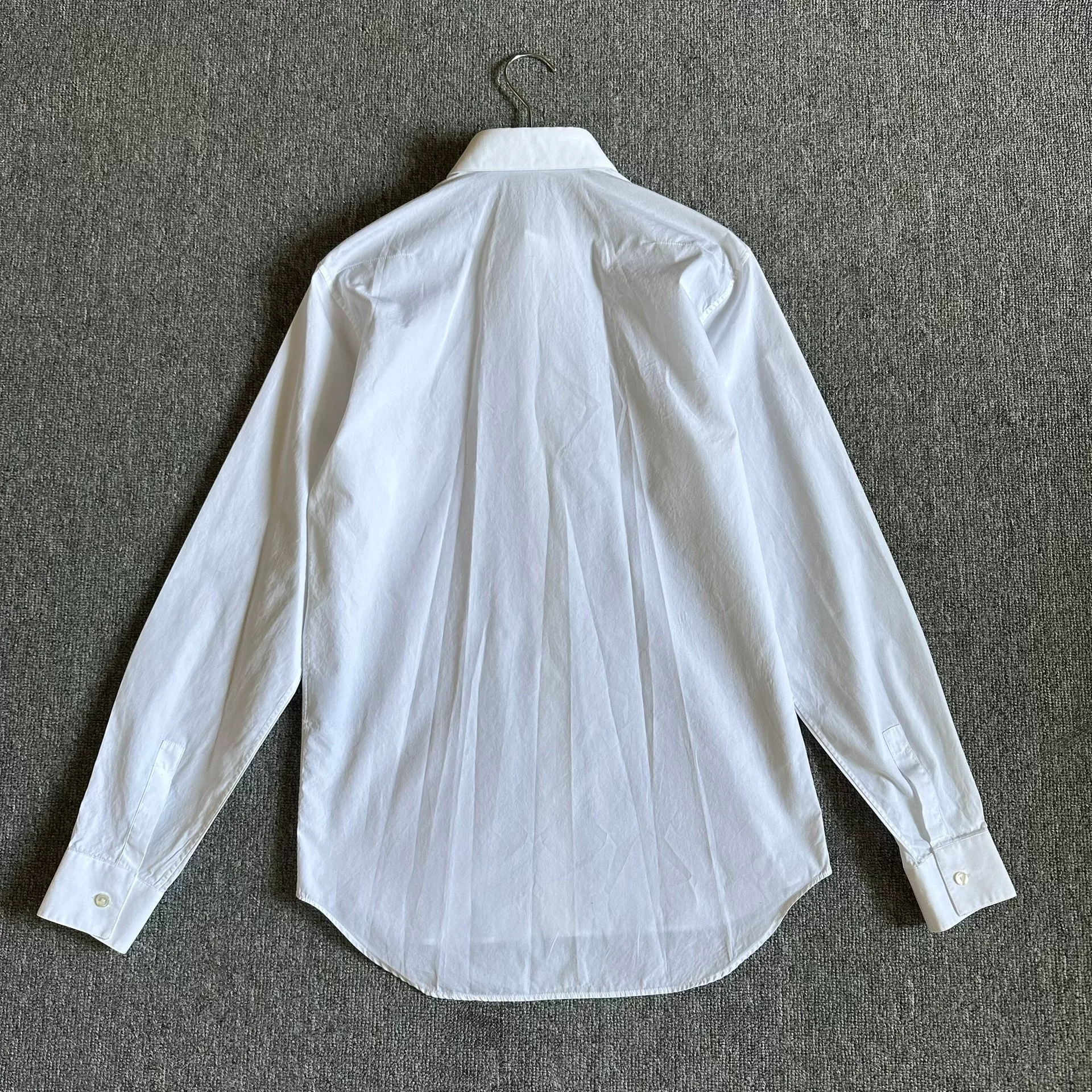 Dior White Long-sleeve Chest Logo Shirt — detail